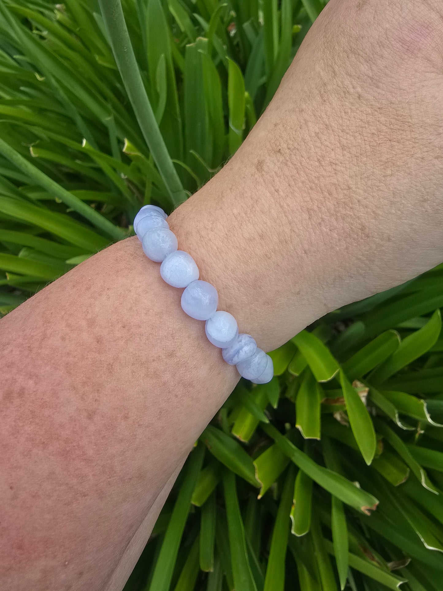 Blue Lace Agate | Nugget Bead Bracelet