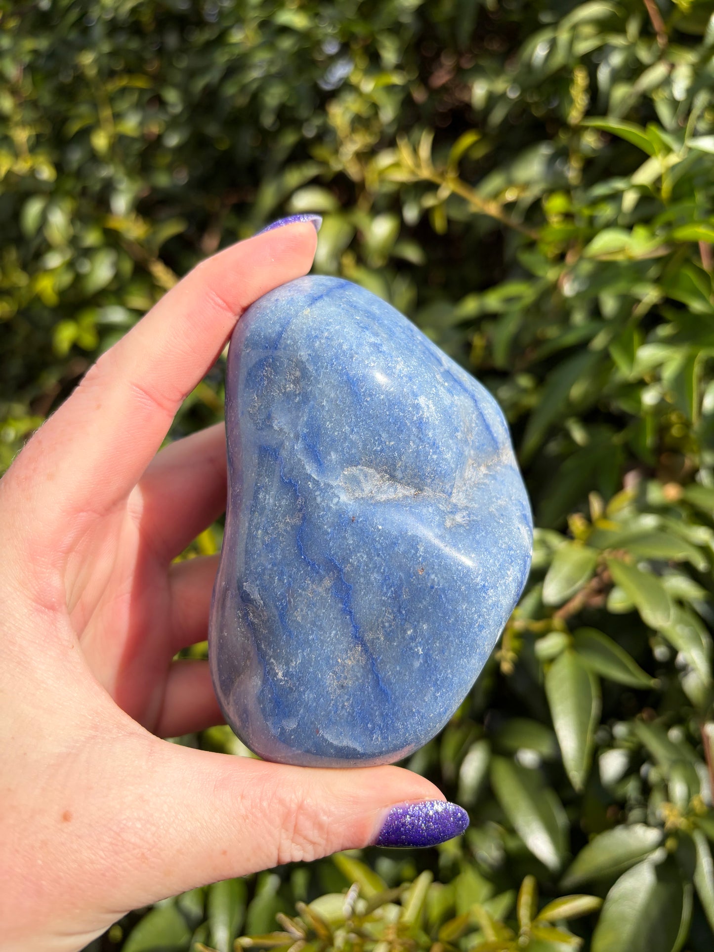 Blue Quartz Large Tumbled Stone A