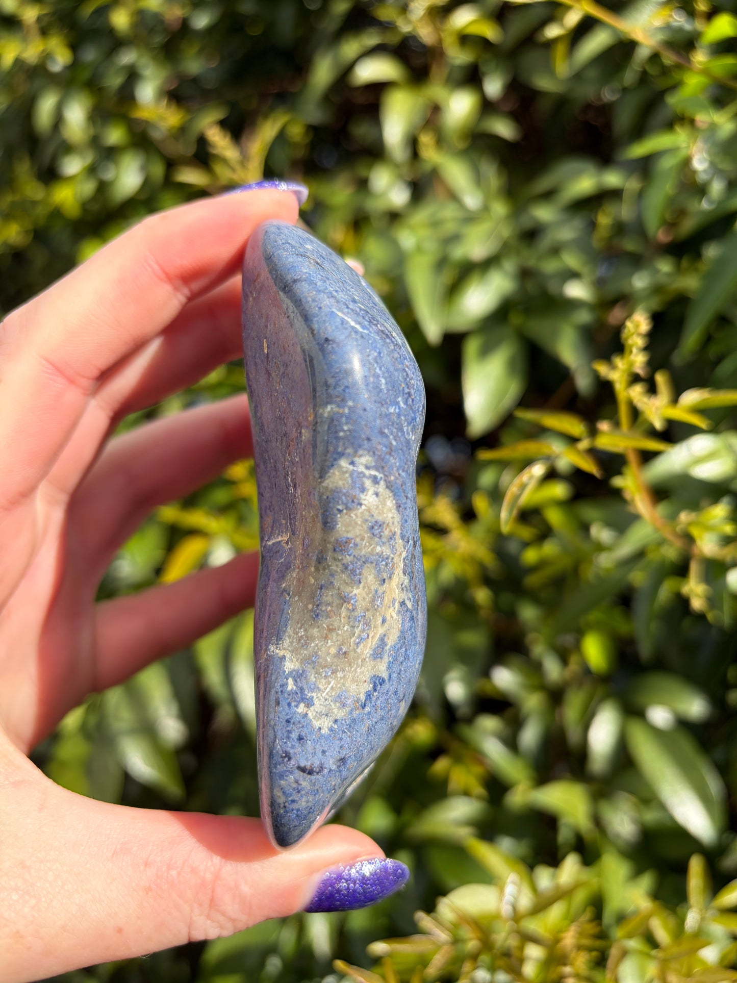 Blue Quartz Large Tumbled Stone C