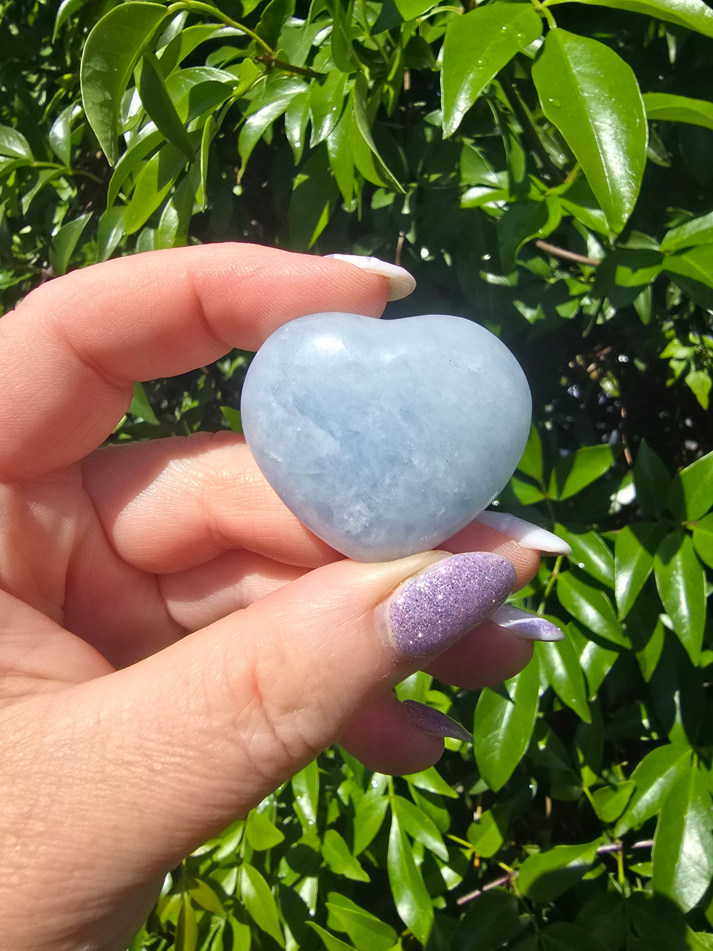 Blue Calcite Small Heart
