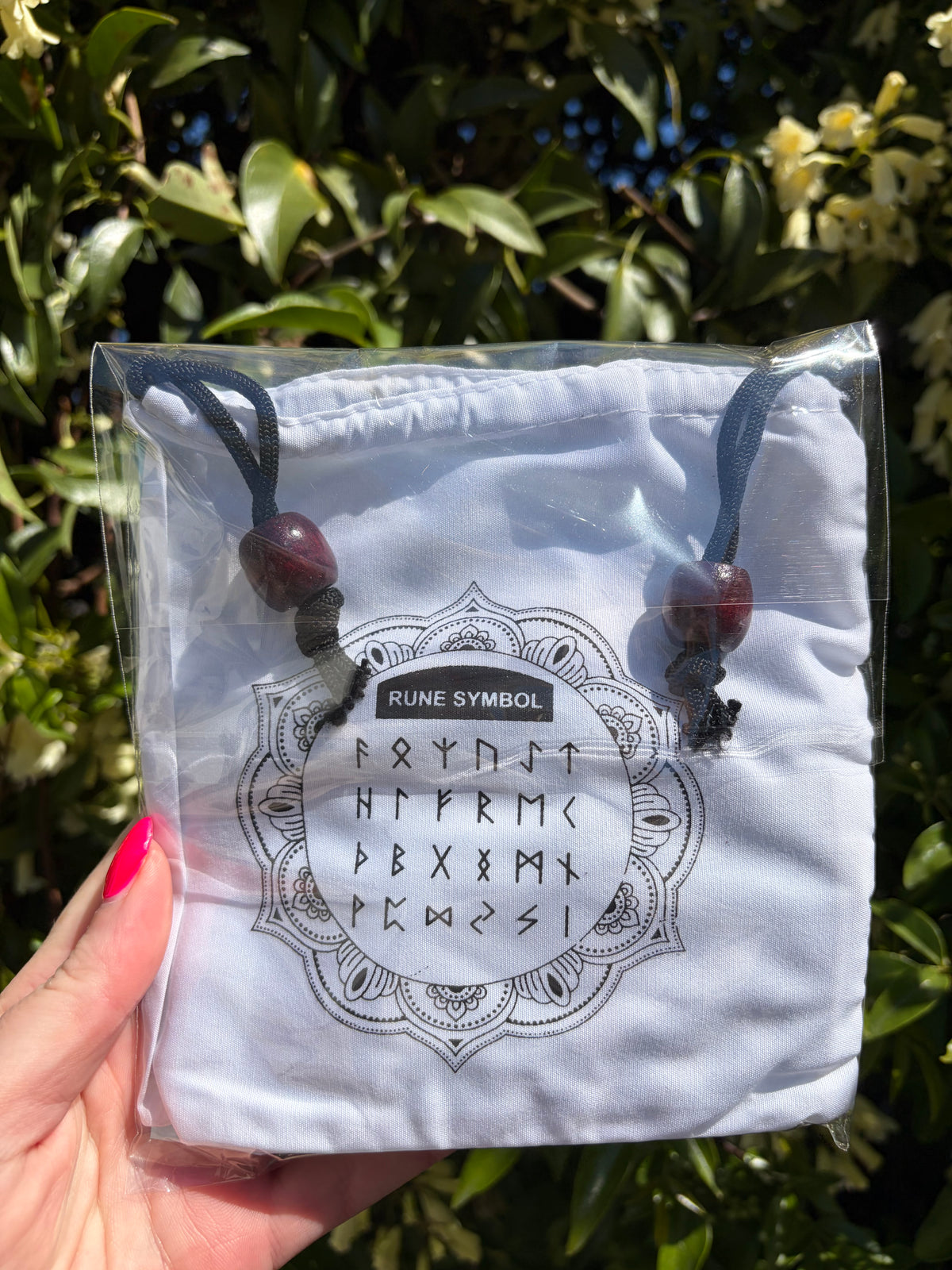 Carnelian Crystal Rune Set