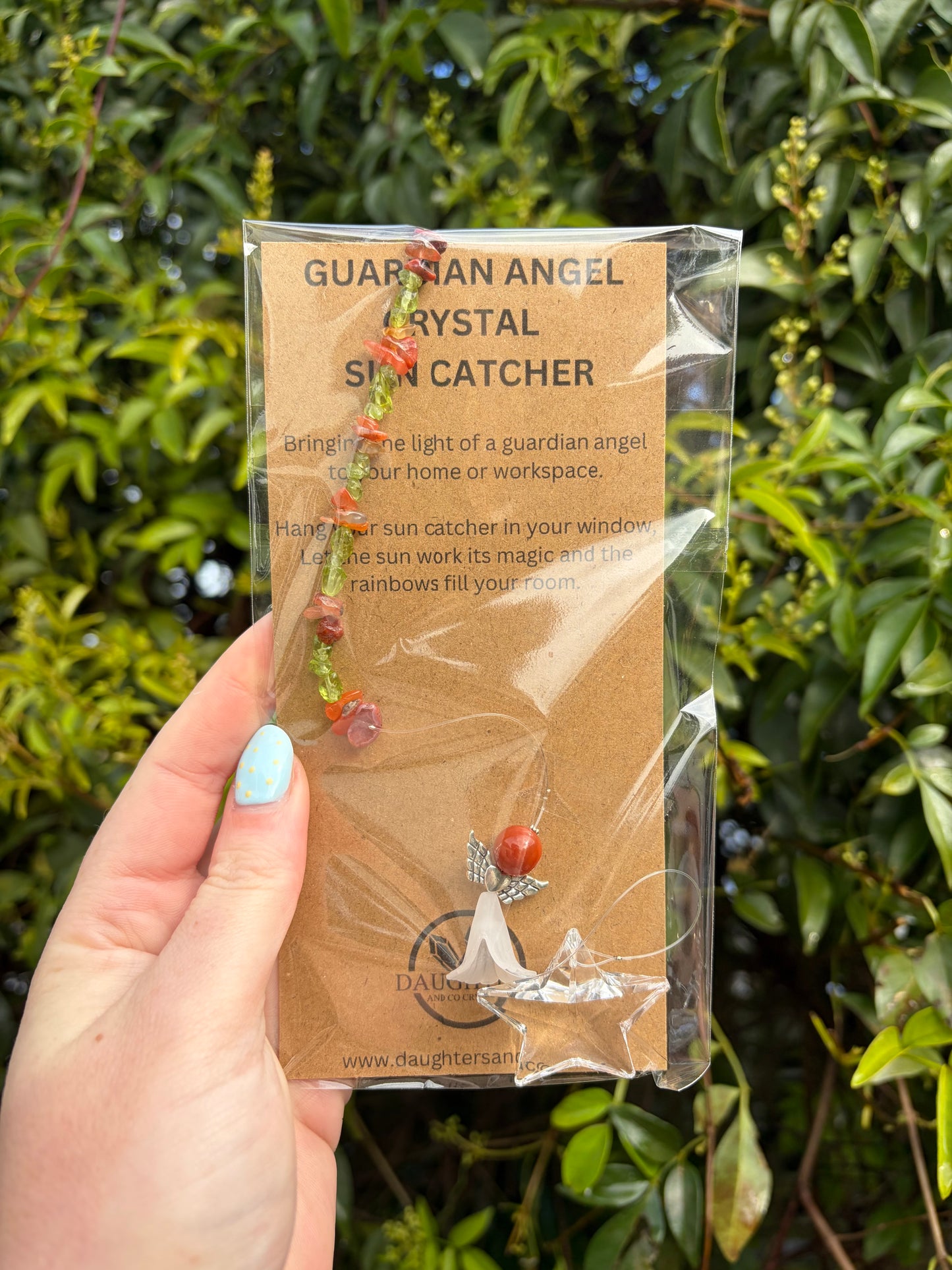 Carnelian & Peridot | Guardian Angel Star Sun Catcher