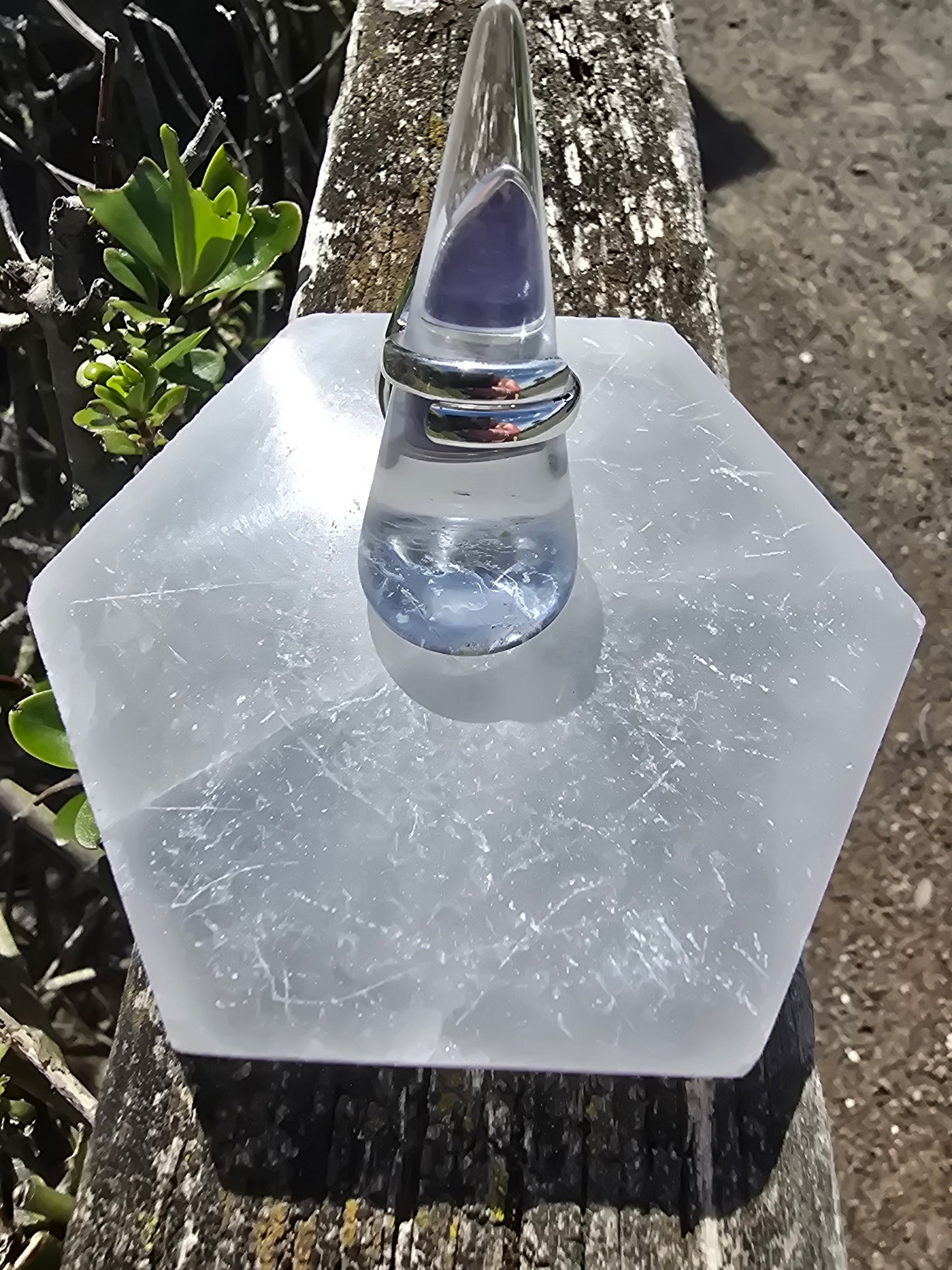 Charoite | Polished Sterling Silver Adjustable Ring B