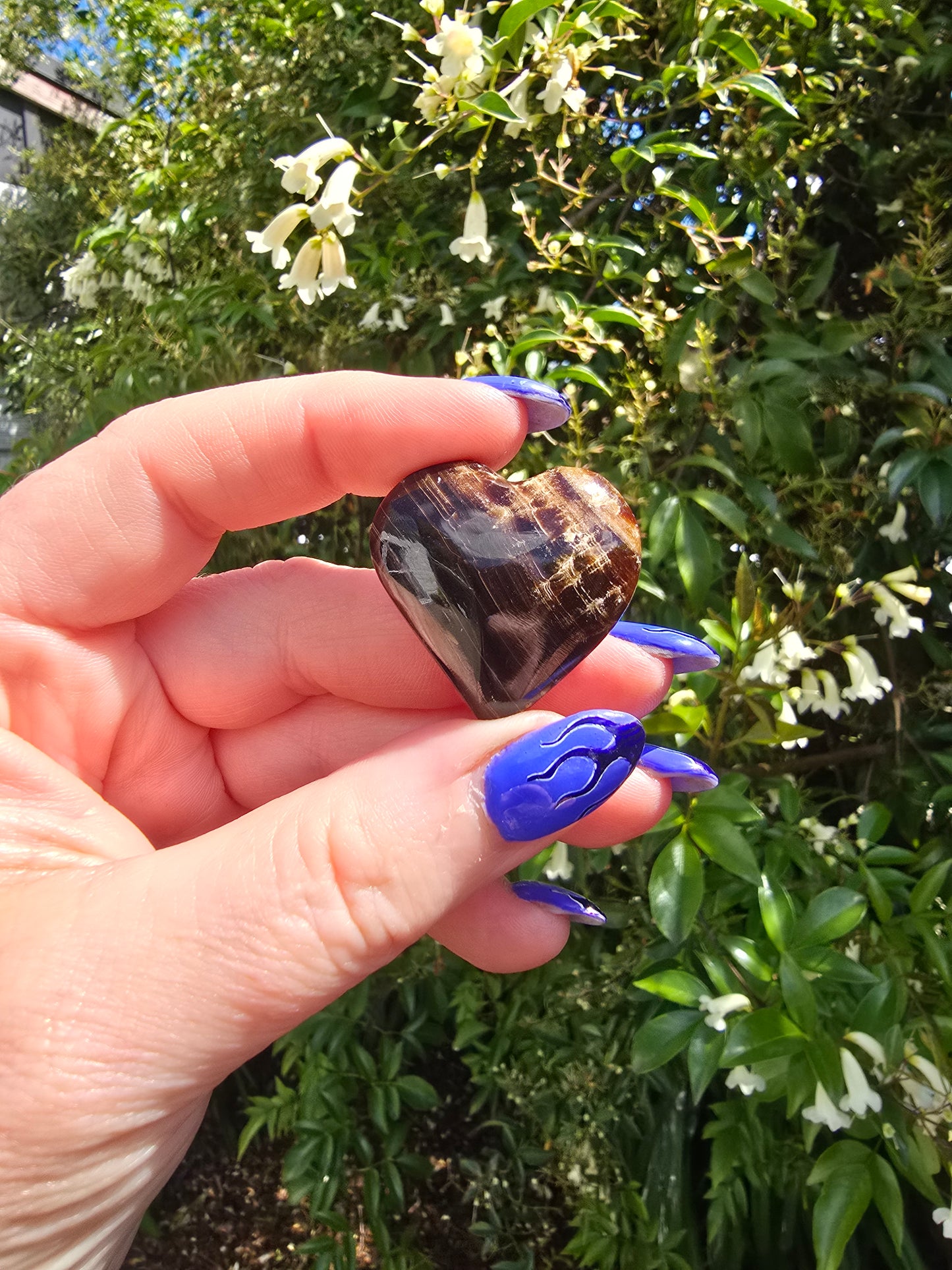 Chocolate Calcite Small Heart