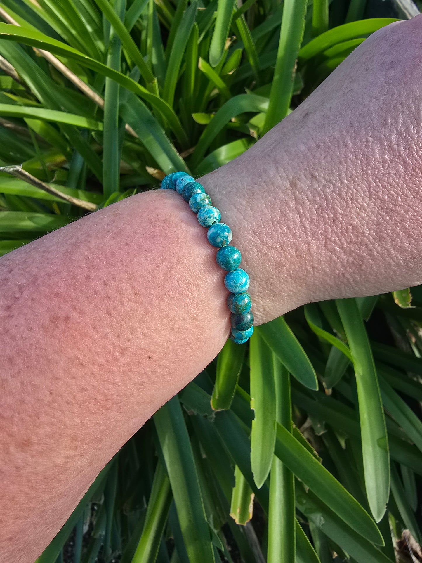 Chrysocolla | Round Bead Bracelet 6 mm