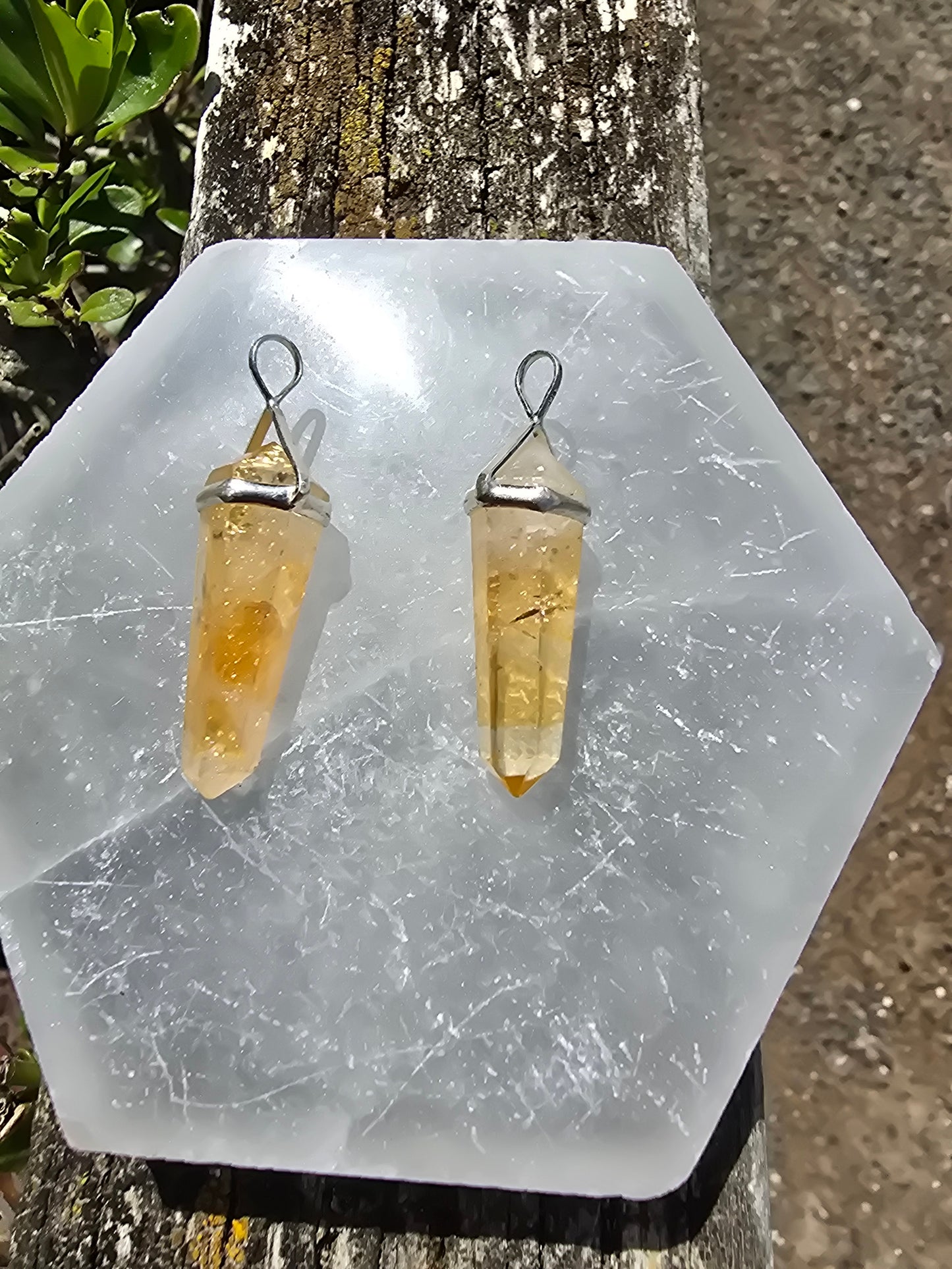 Citrine | Double Terminated Sterling Silver Pendant