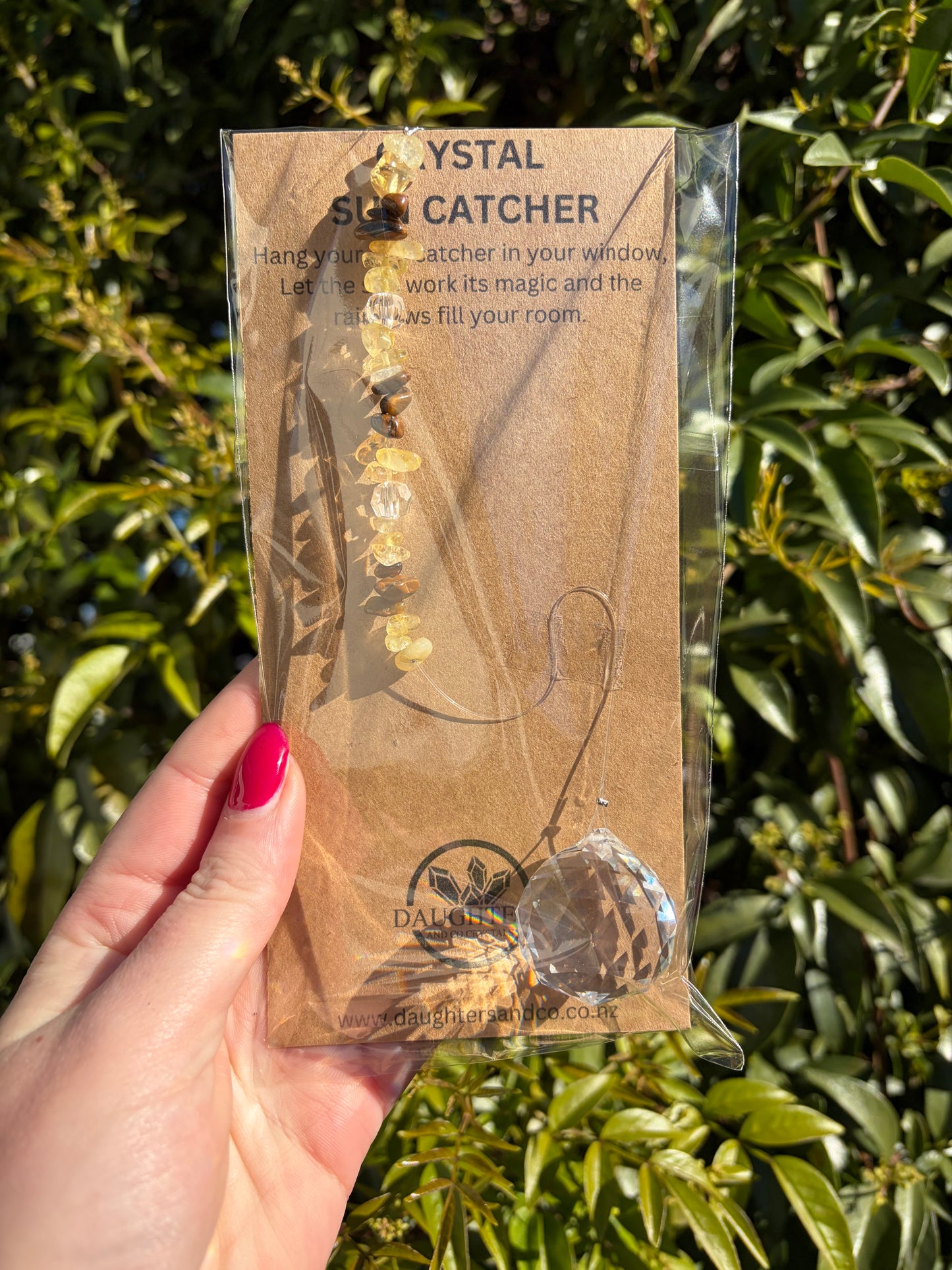 Citrine & Tigers Eye | Sphere Sun Catcher