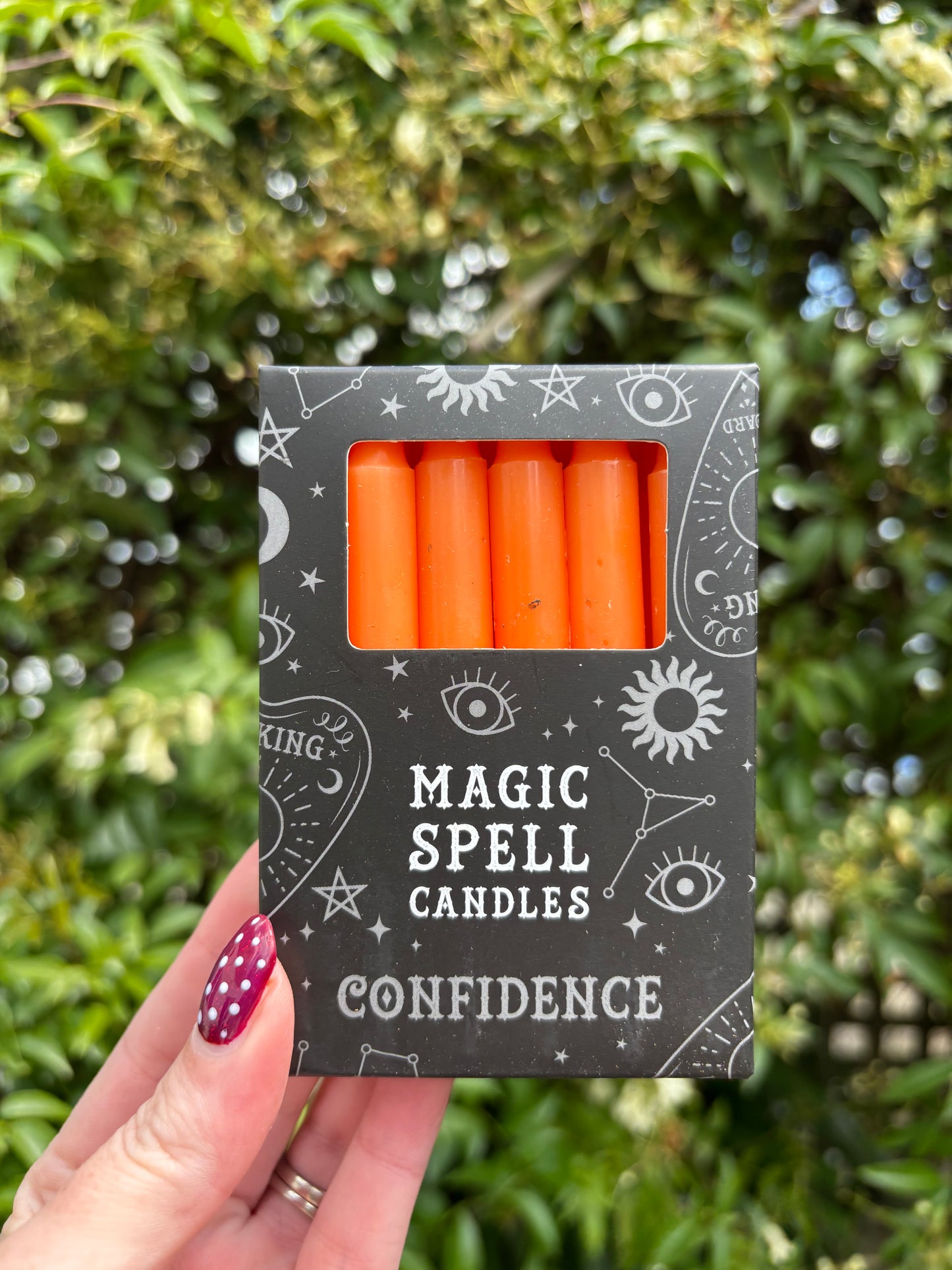Orange CONFIDENCE Magic Spell Candles x12