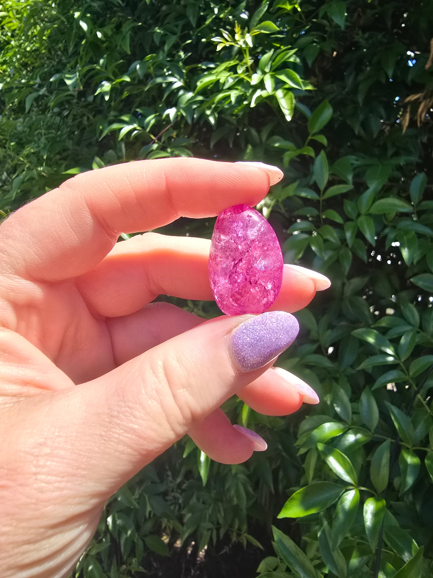 Crackle Coloured Quartz Tumbled Stone 10 Pack Valued at $30