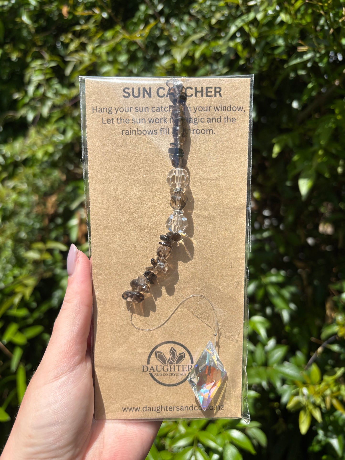 Smoky Quartz | Diamond Sun Catcher