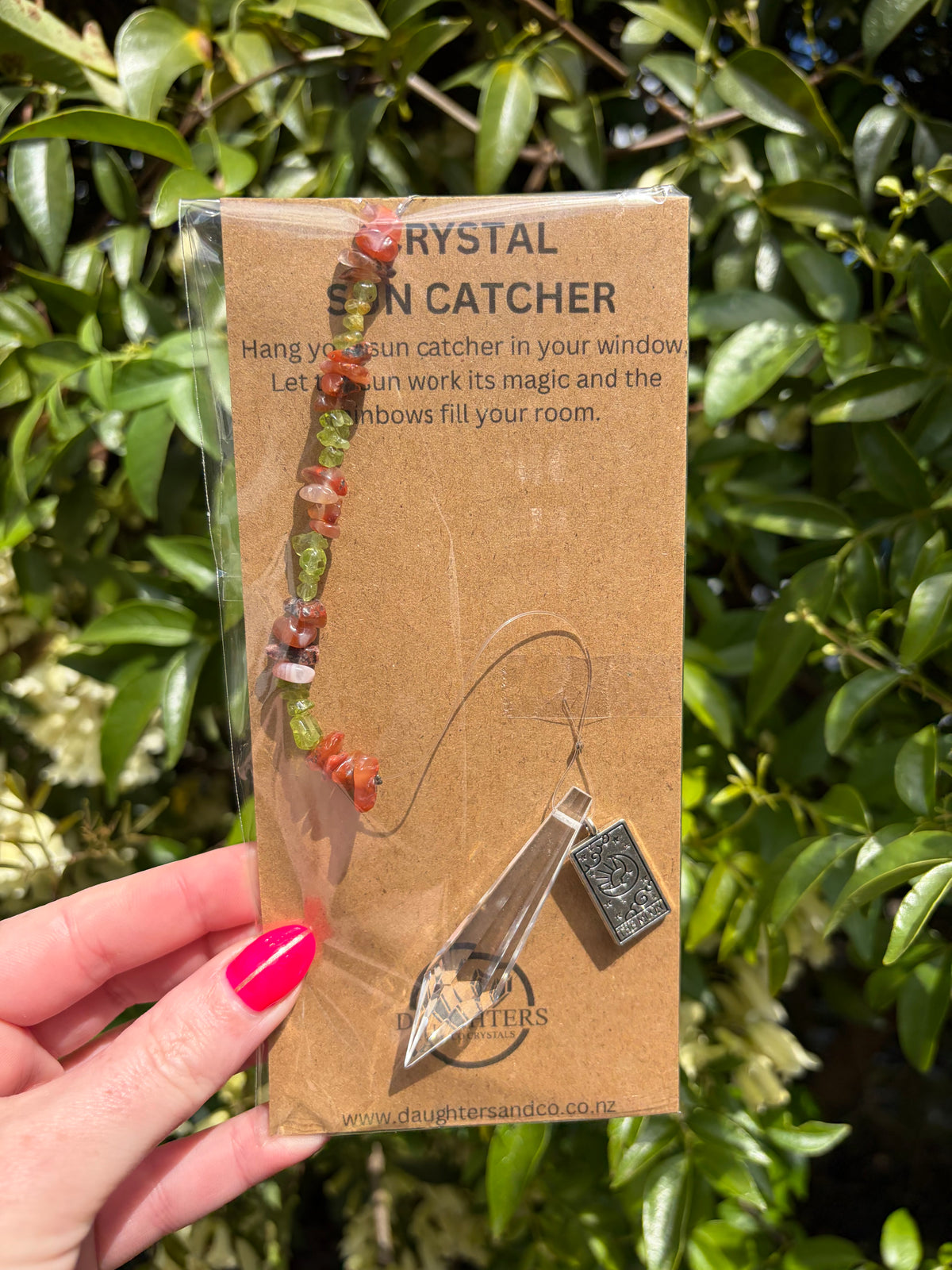 Carnelian & Peridot | Point Sun Catcher