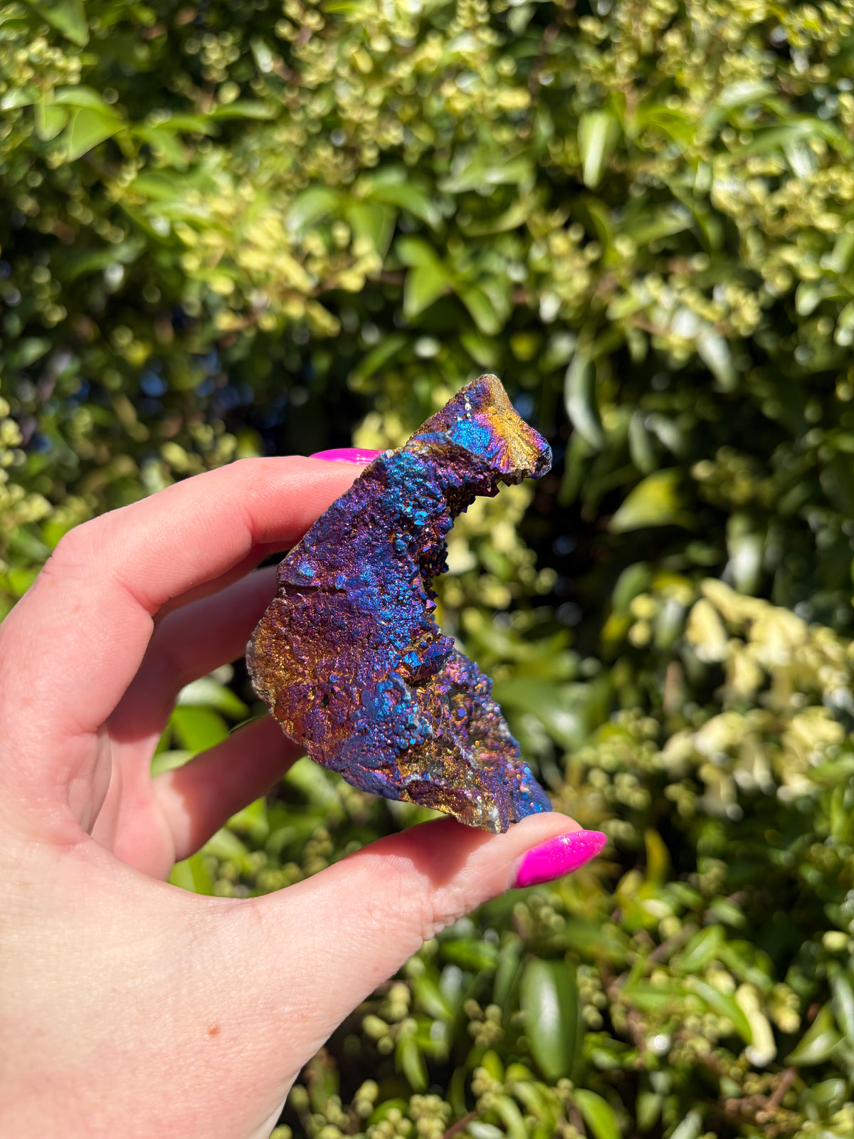 Dark Blue Aura Quartz Cluster C