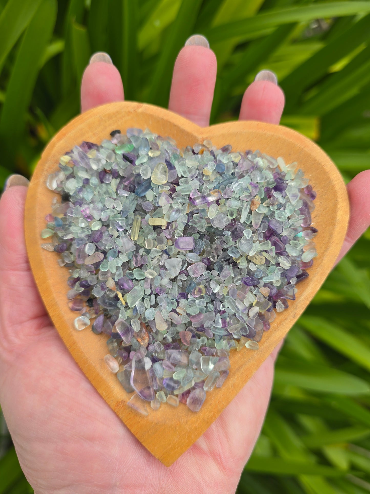 Rainbow Fluorite Crystal Chip 100 gms Bag