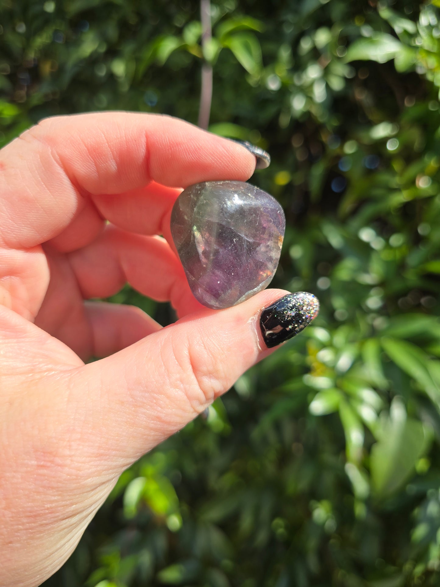 Rainbow Fluorite Large Tumbled Stone
