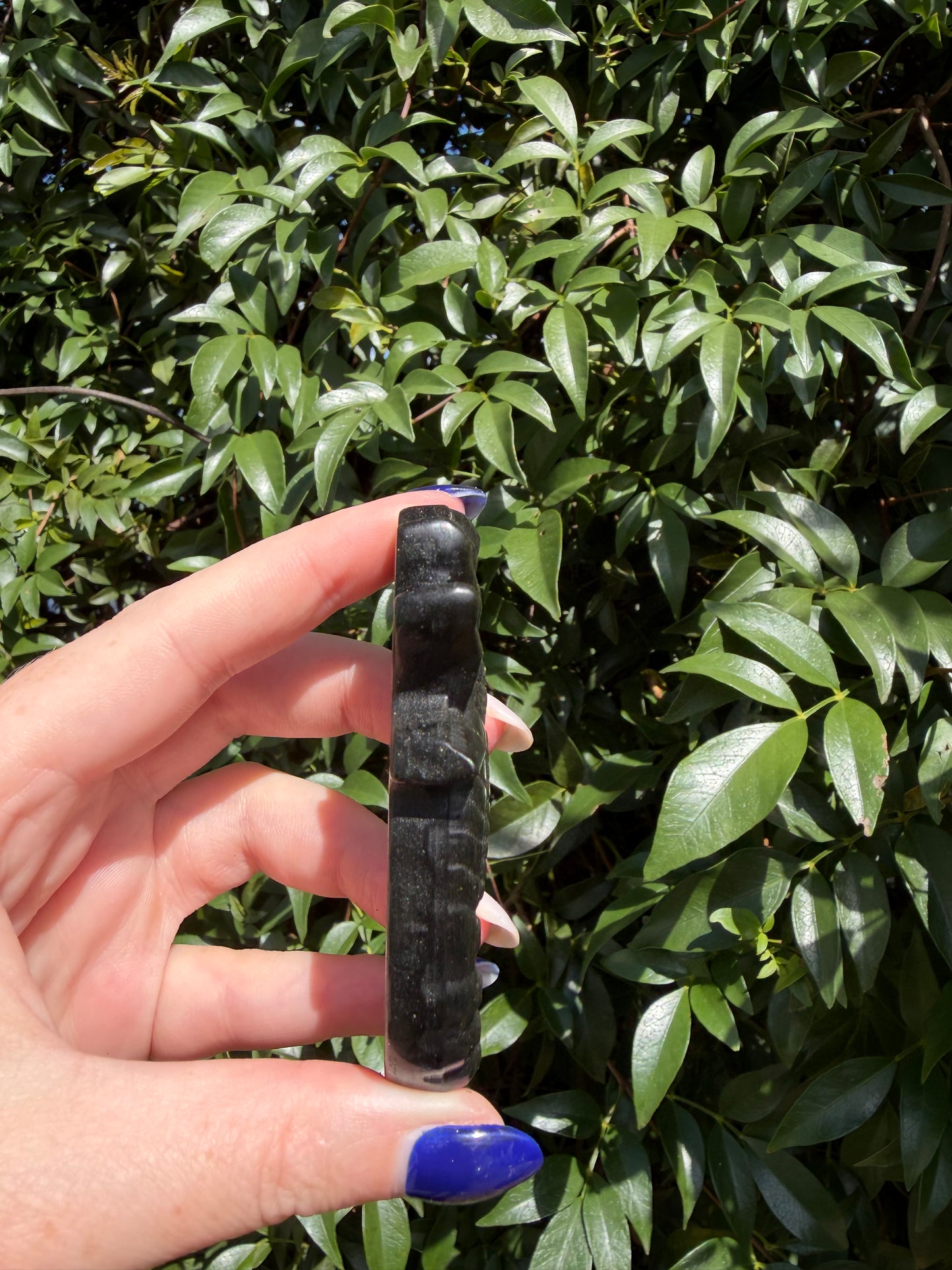 Gold Sheen Obsidian Scorpion Carving