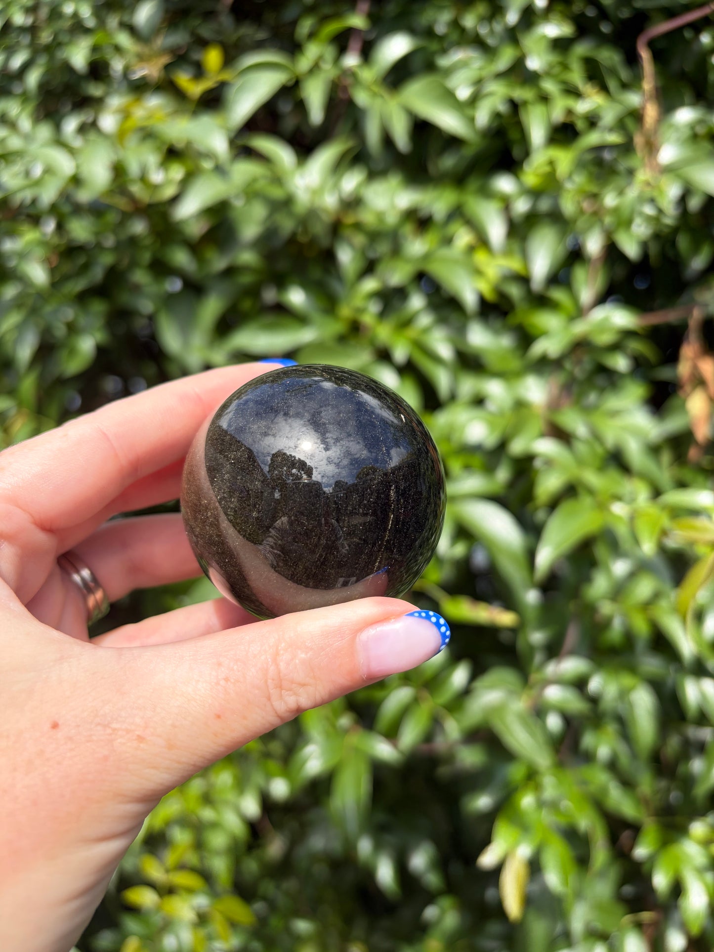 Golden Sheen Obsidian Sphere A