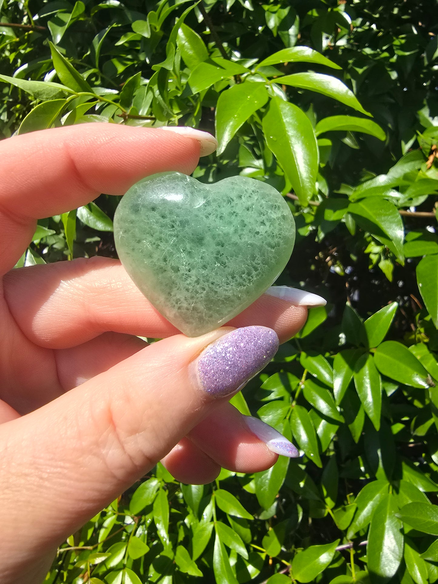 Green Fluorite Small Heart