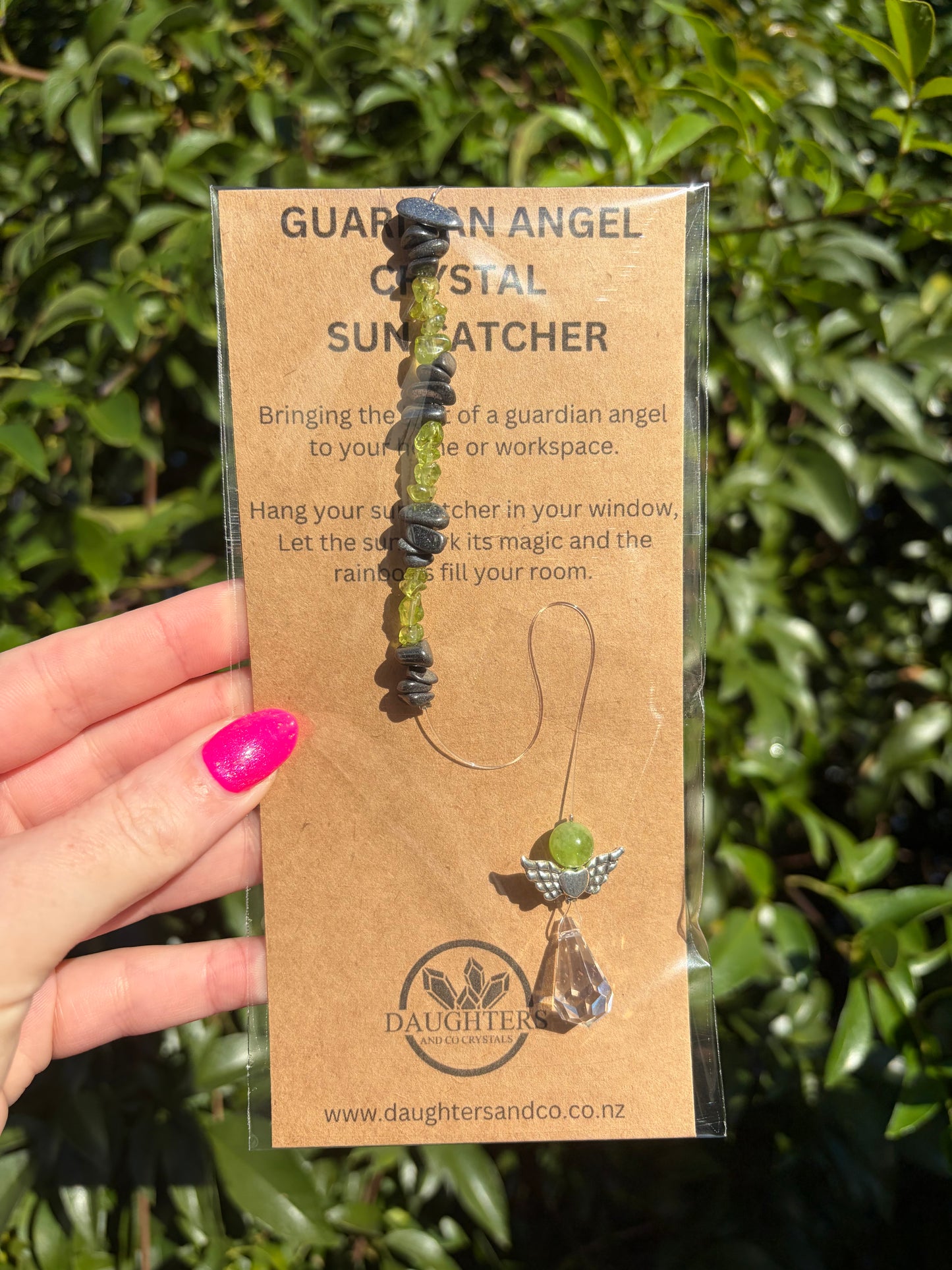 Hematite & Peridot | Guardian Angel Sun Catcher A