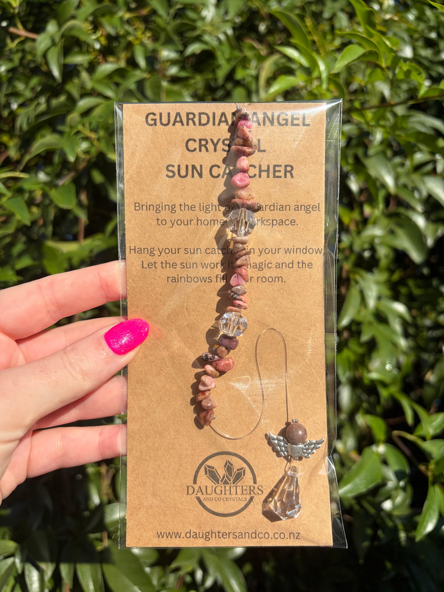 Rhodonite | Guardian Angel Sun Catcher