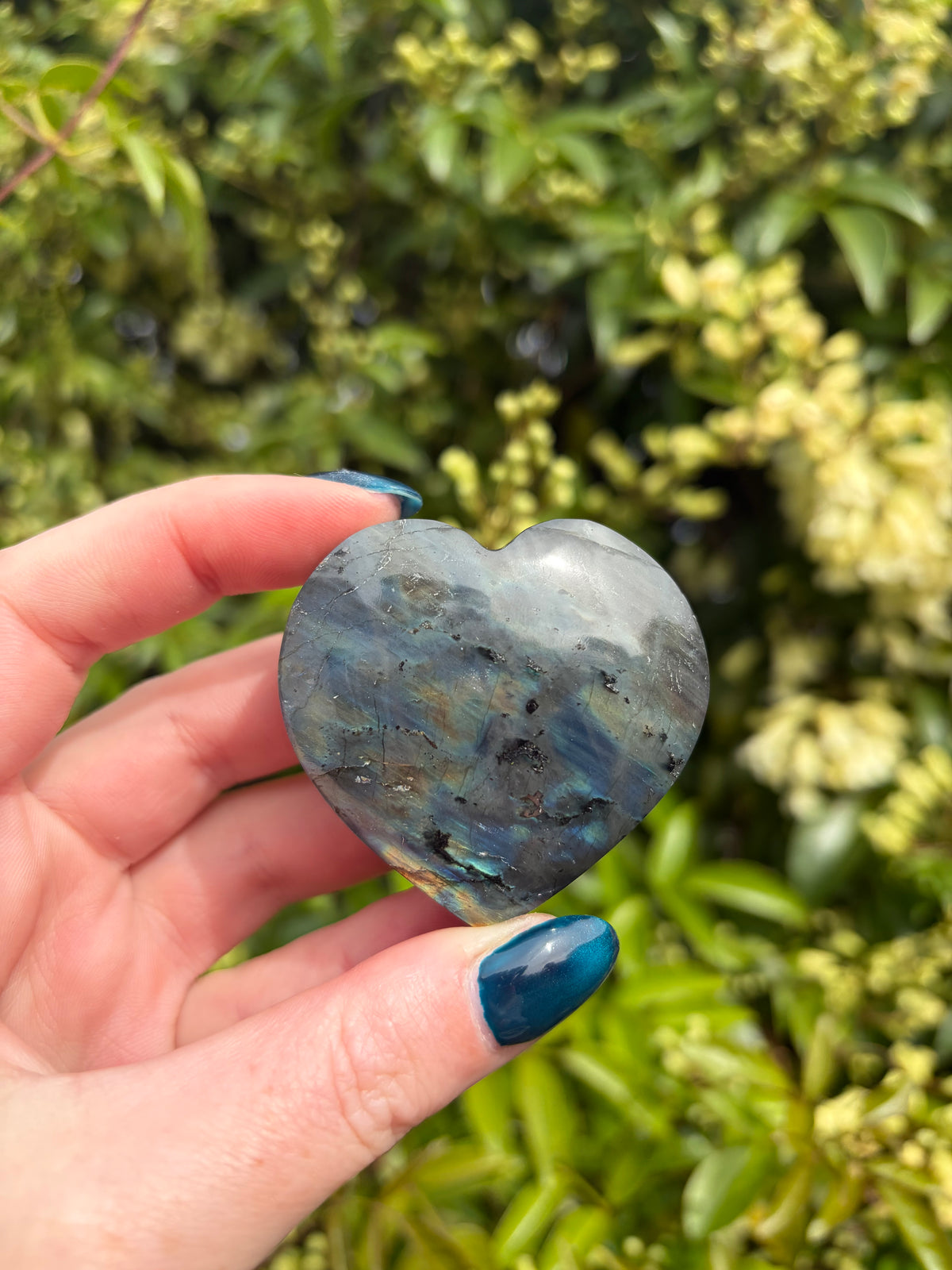 Labradorite Self Standing Heart B