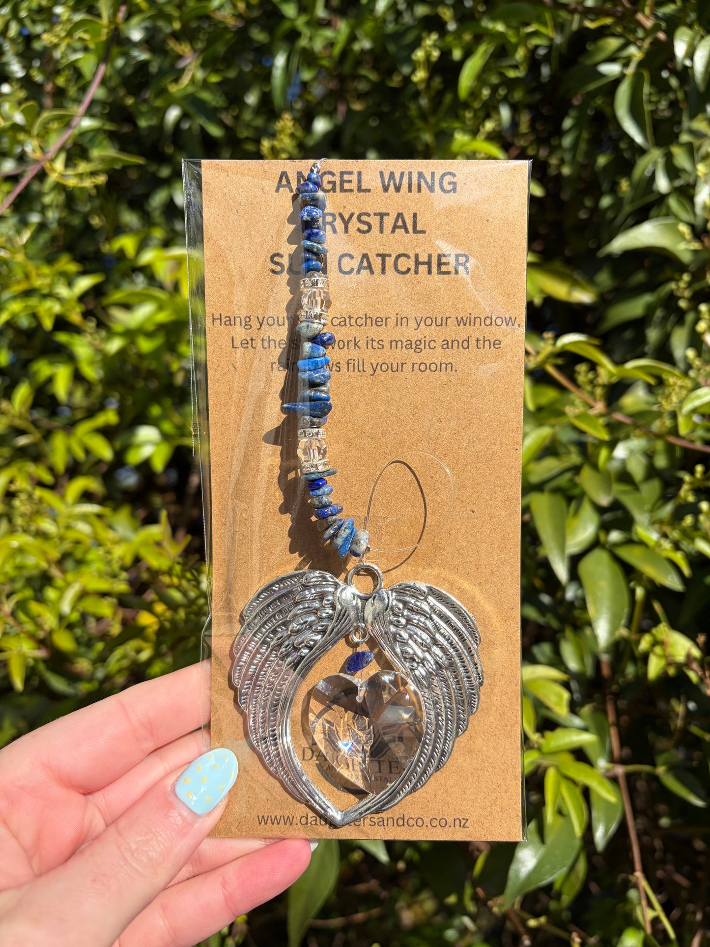 Lapis Lazuli | Angel Wing Heart Sun Catcher