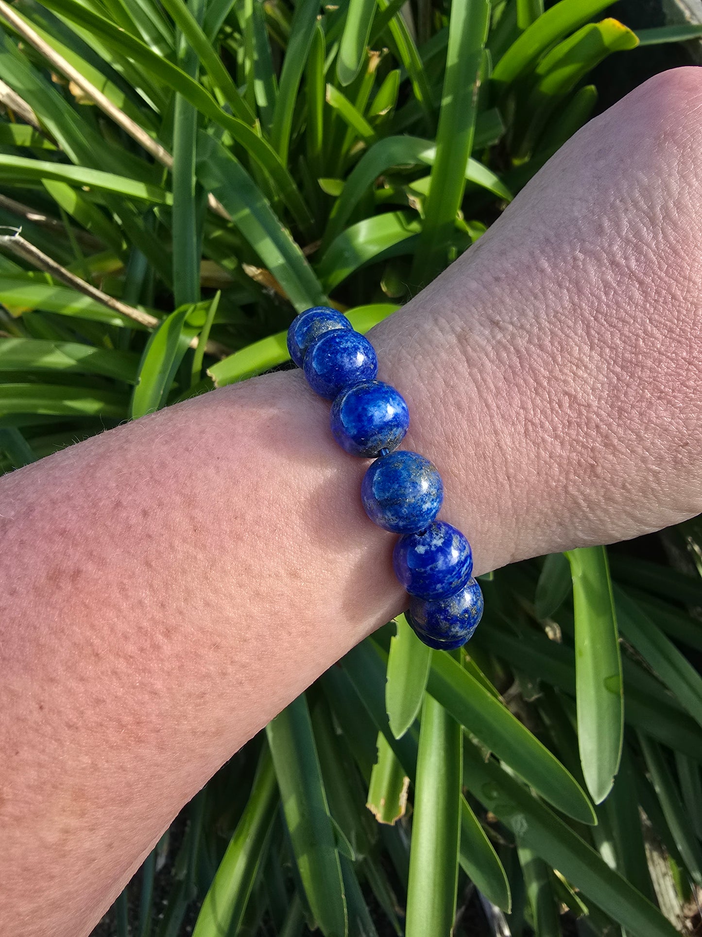 Lapis Lazuli | Round Bead Bracelet 12 mm