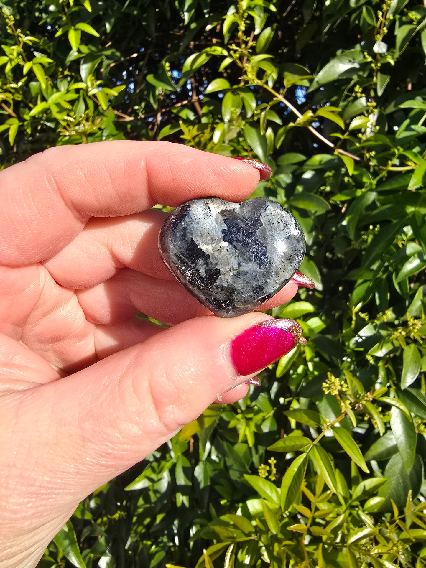 Larvikite Small Heart