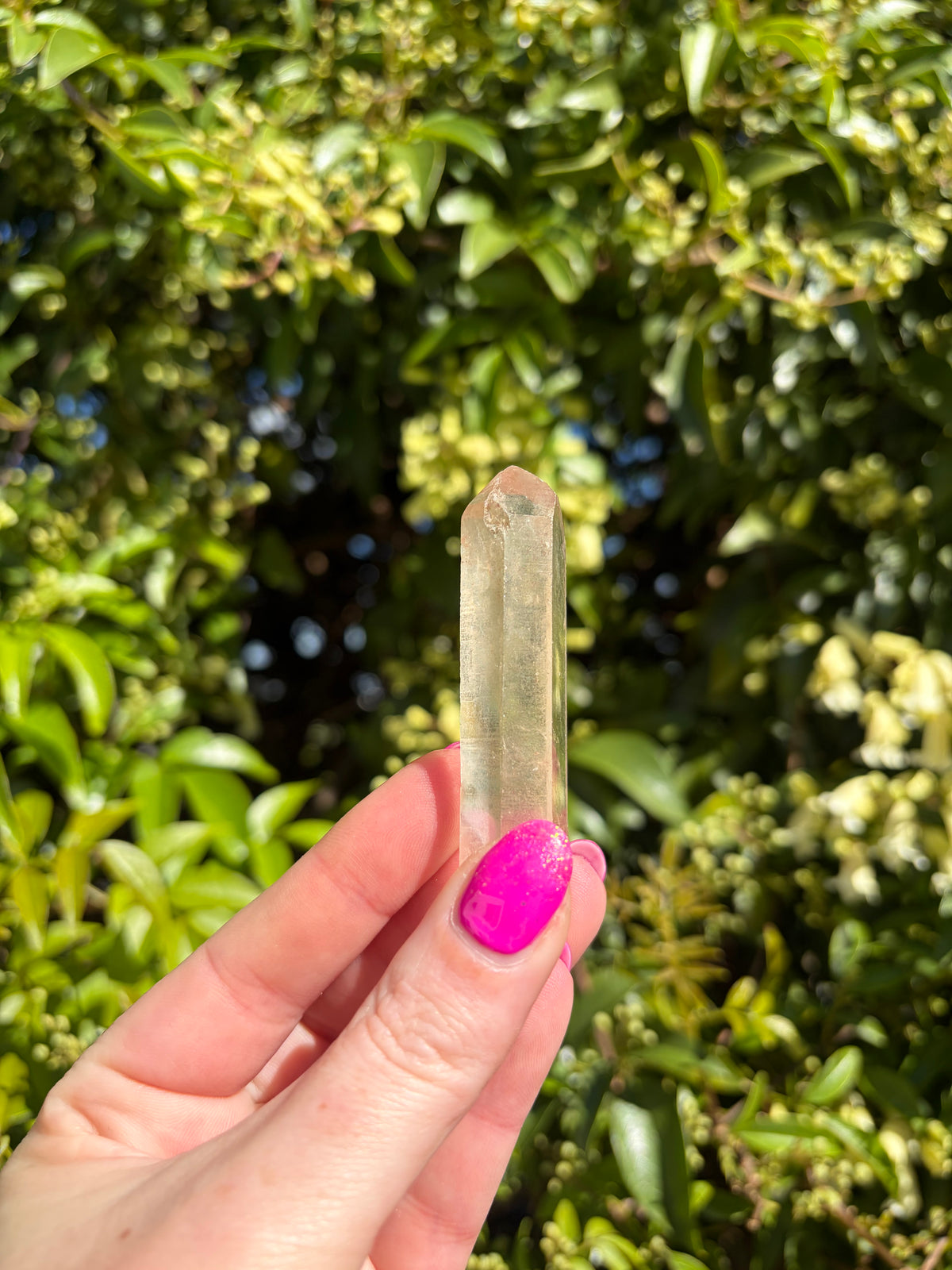Lemurian Smoky Quartz Semi Polished Point j