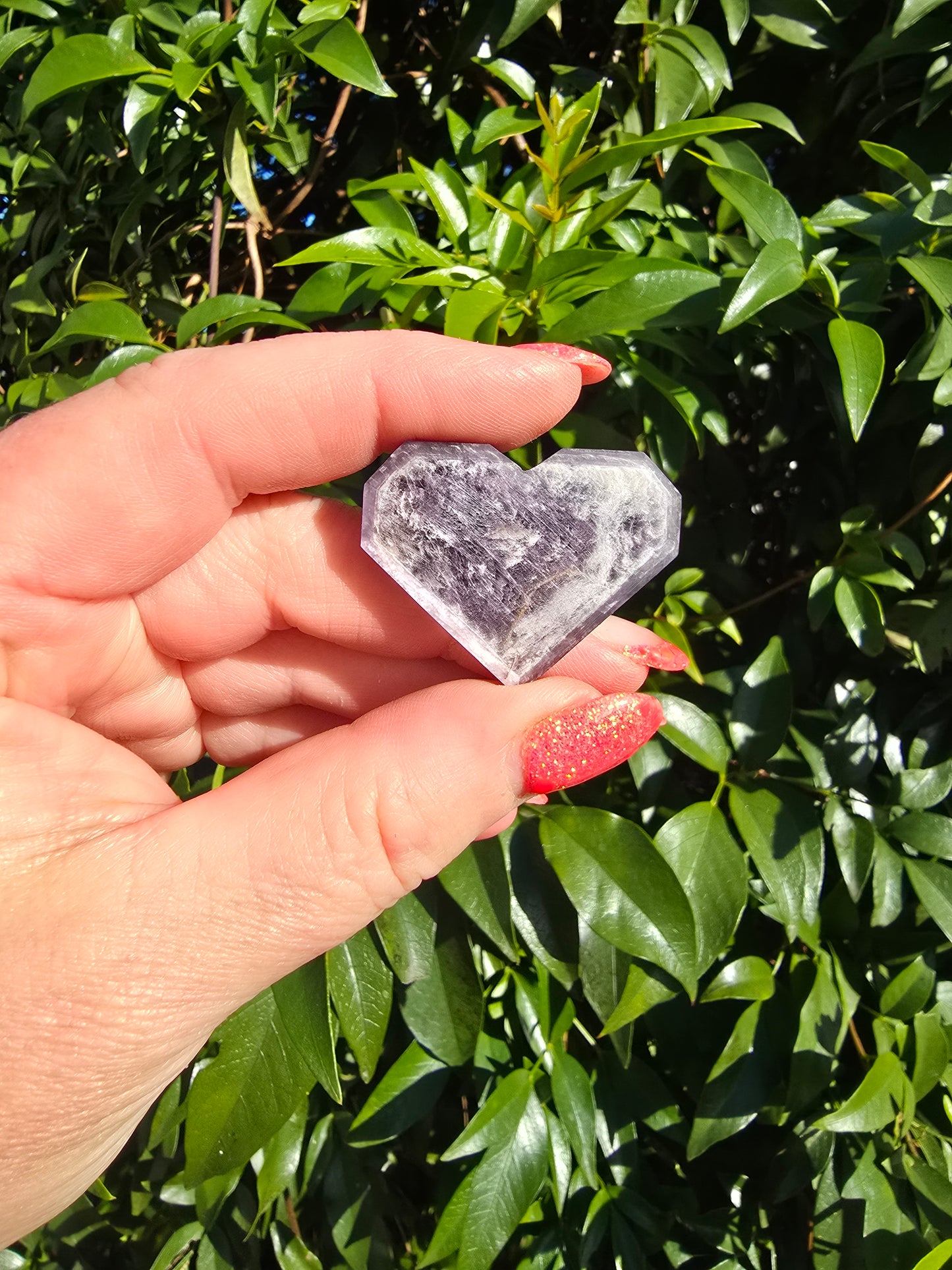 Lepidolite Medium Heart