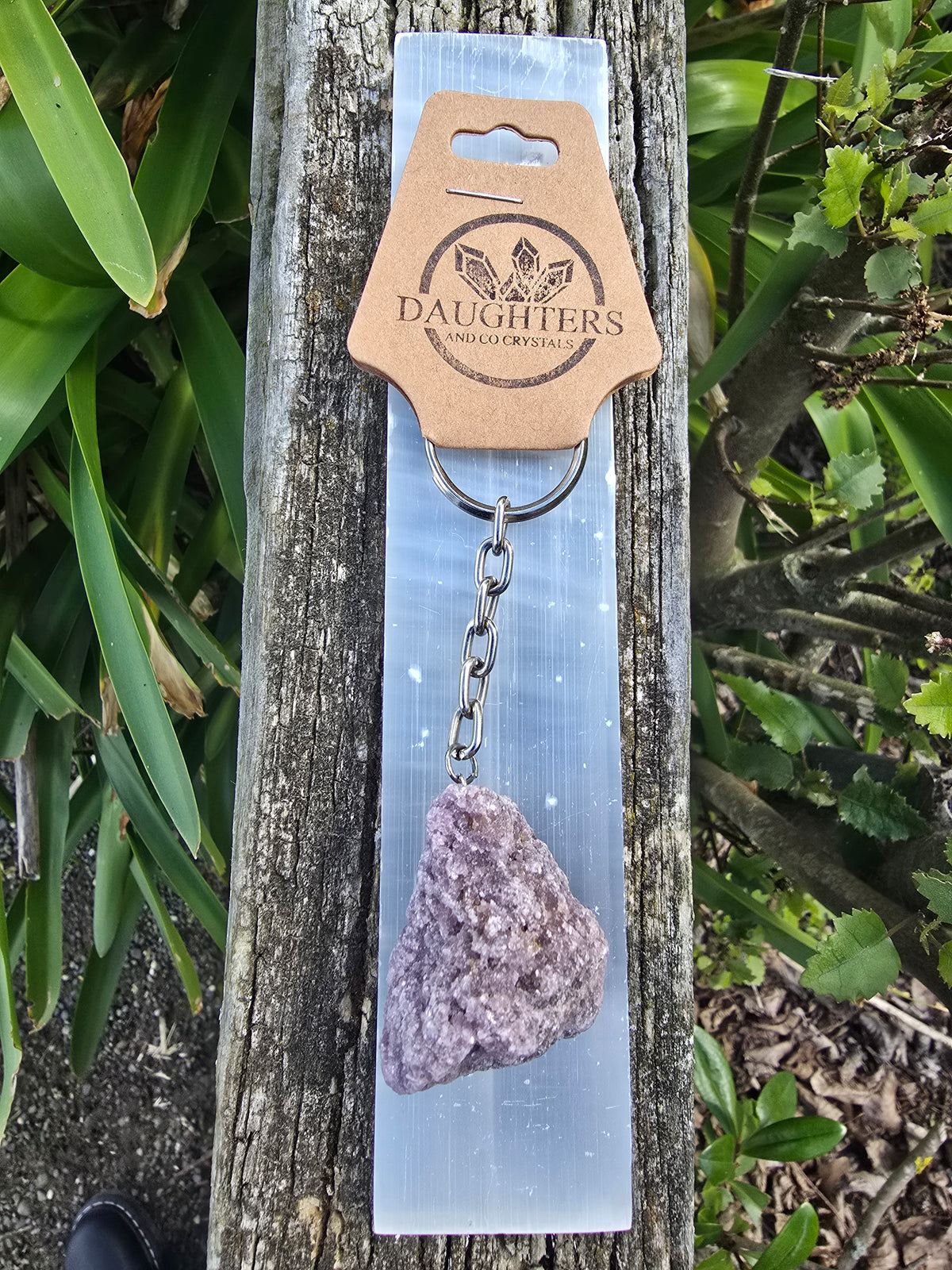 Lepidolite Rough Keyring