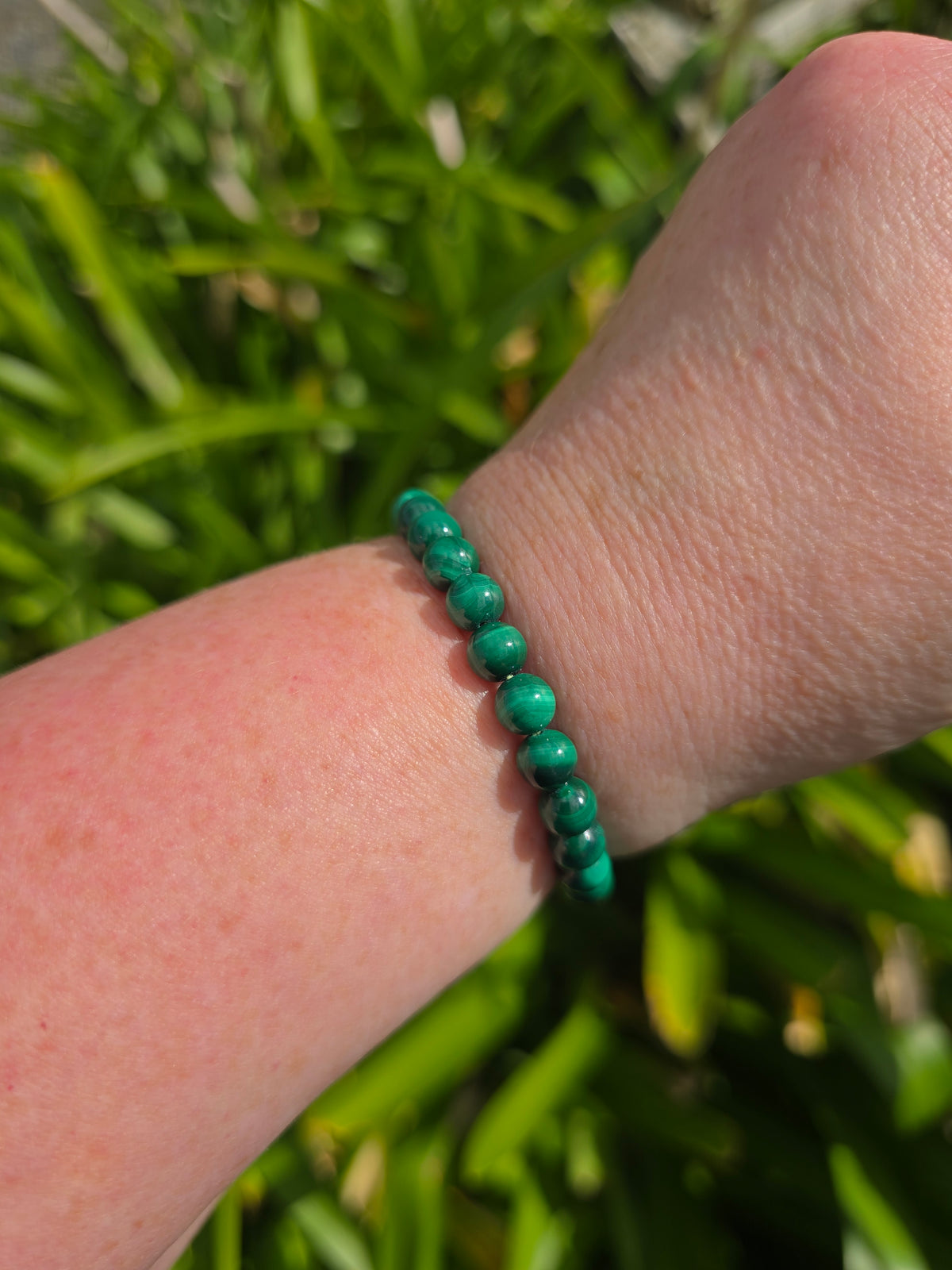 Malachite | Round Bead Bracelet 6 mm