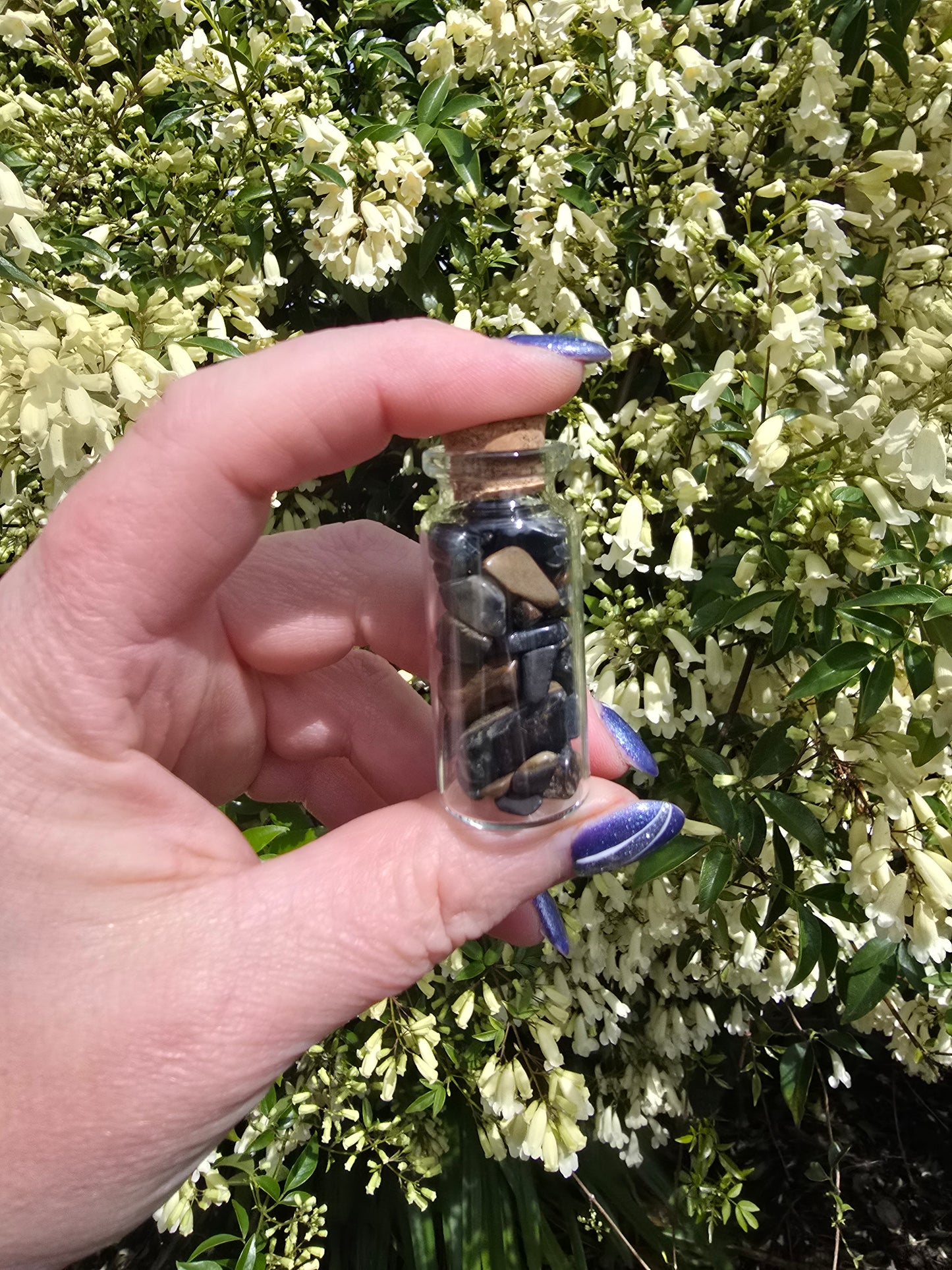 Mixed Tigers Eye Crystal Chip Bottle
