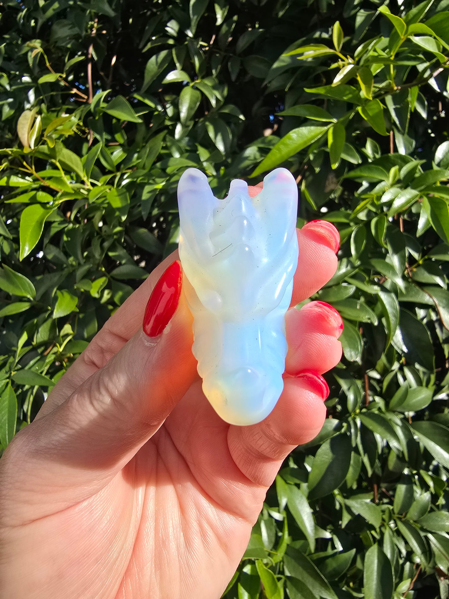 Opalite Dragon Head Skull