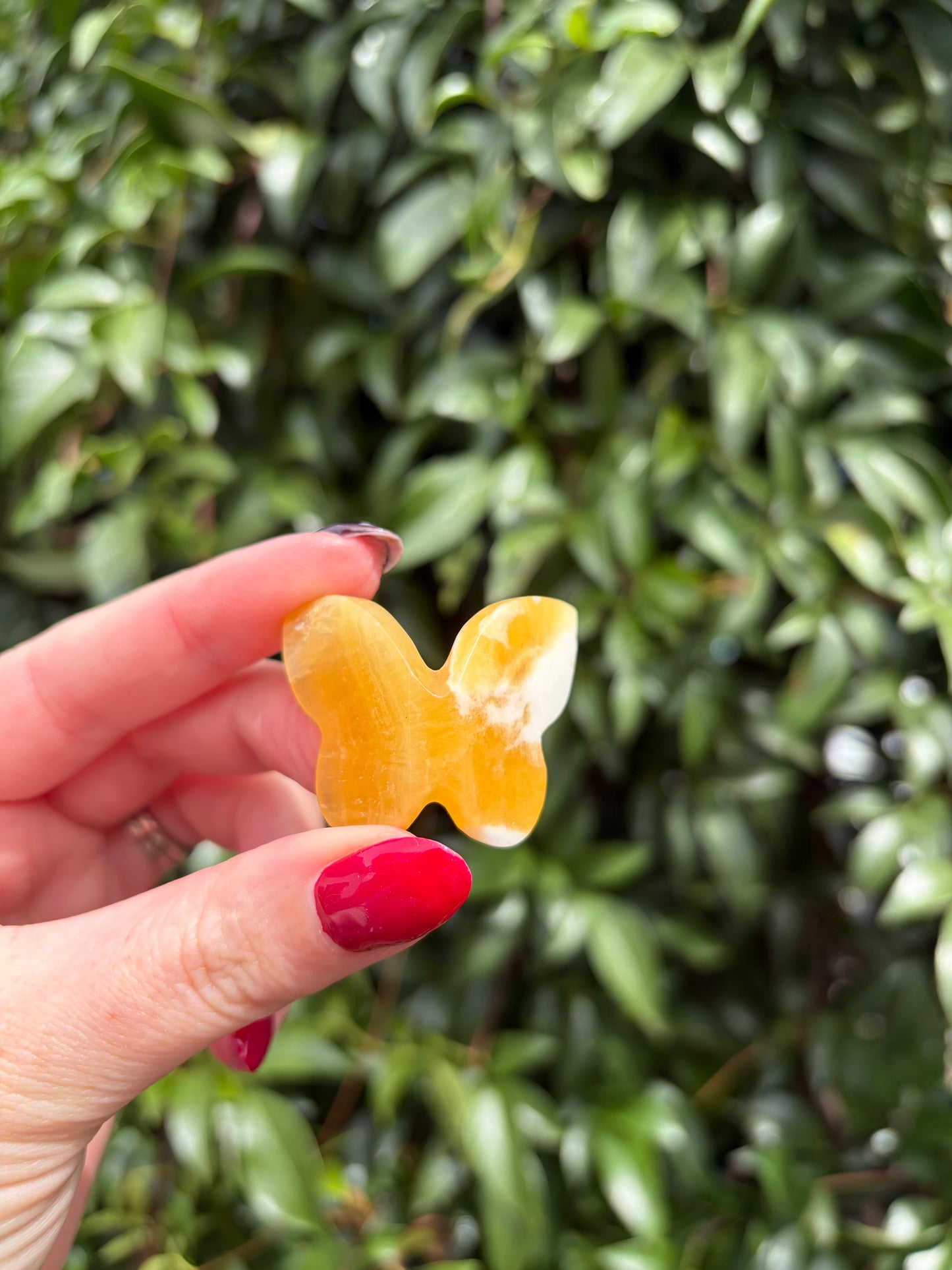Orange Calcite 3D Medium Butterfly A