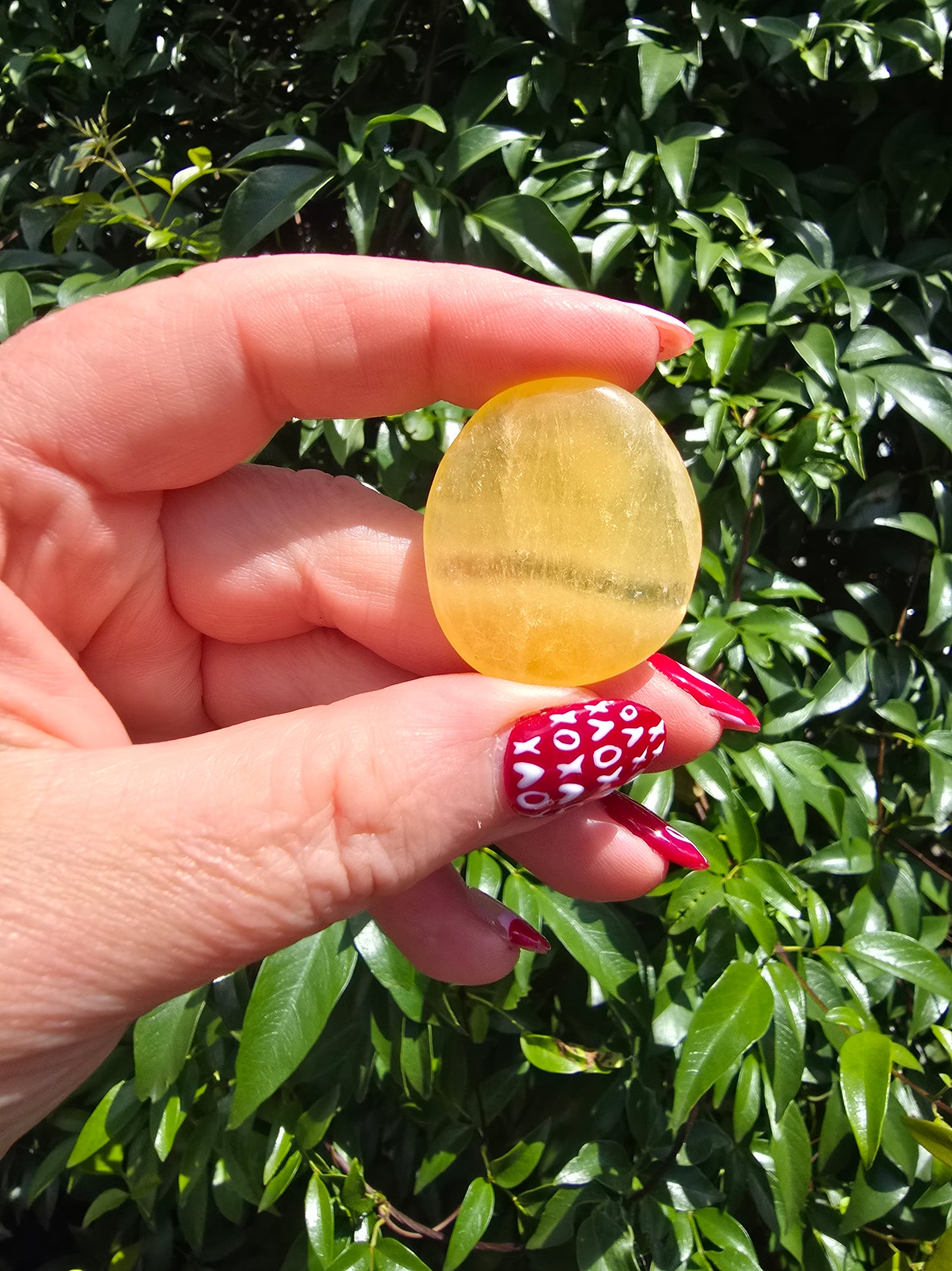 Orange Calcite Flat Stone