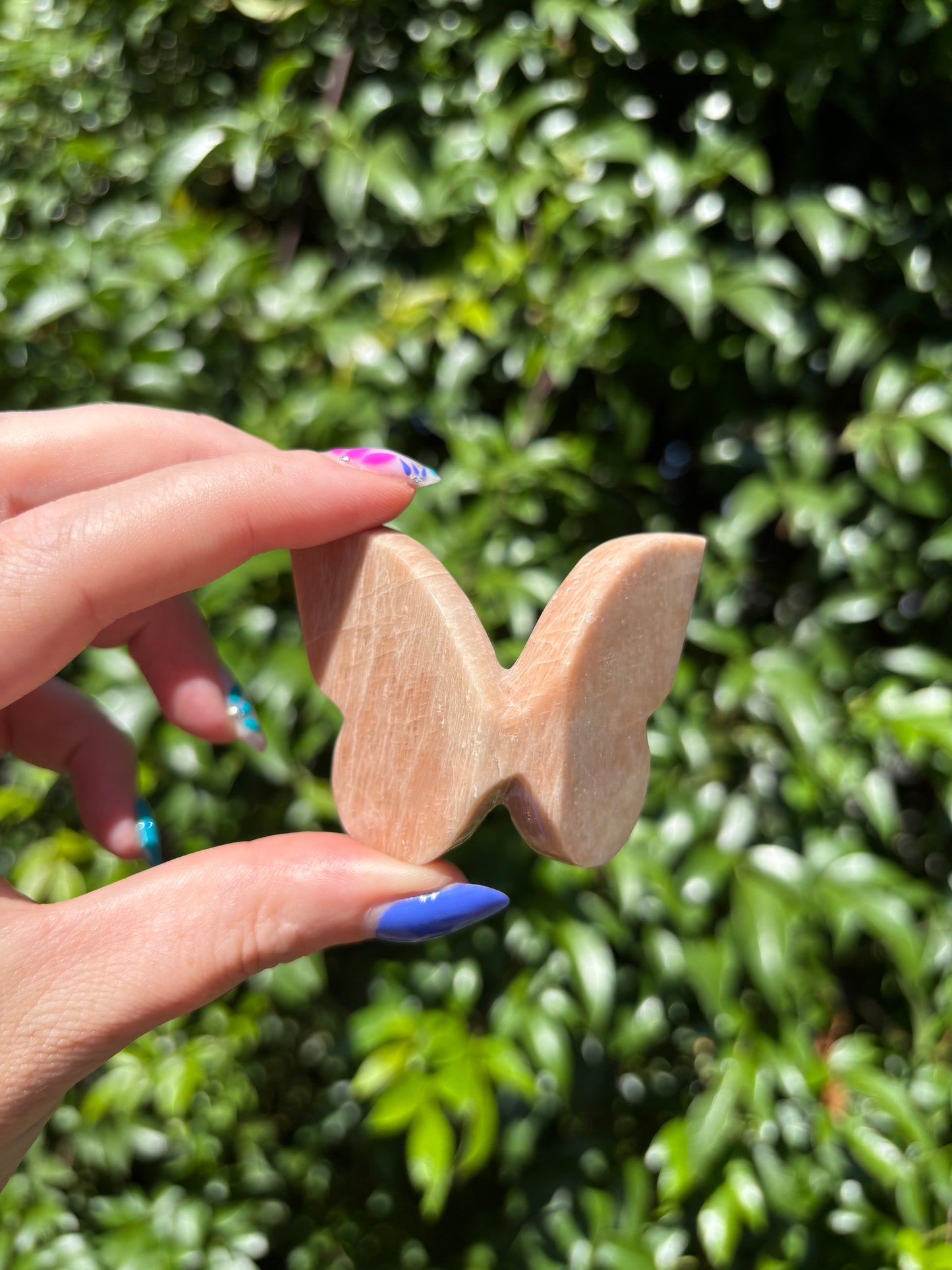 Peach Moonstone 3D Large Butterfly A