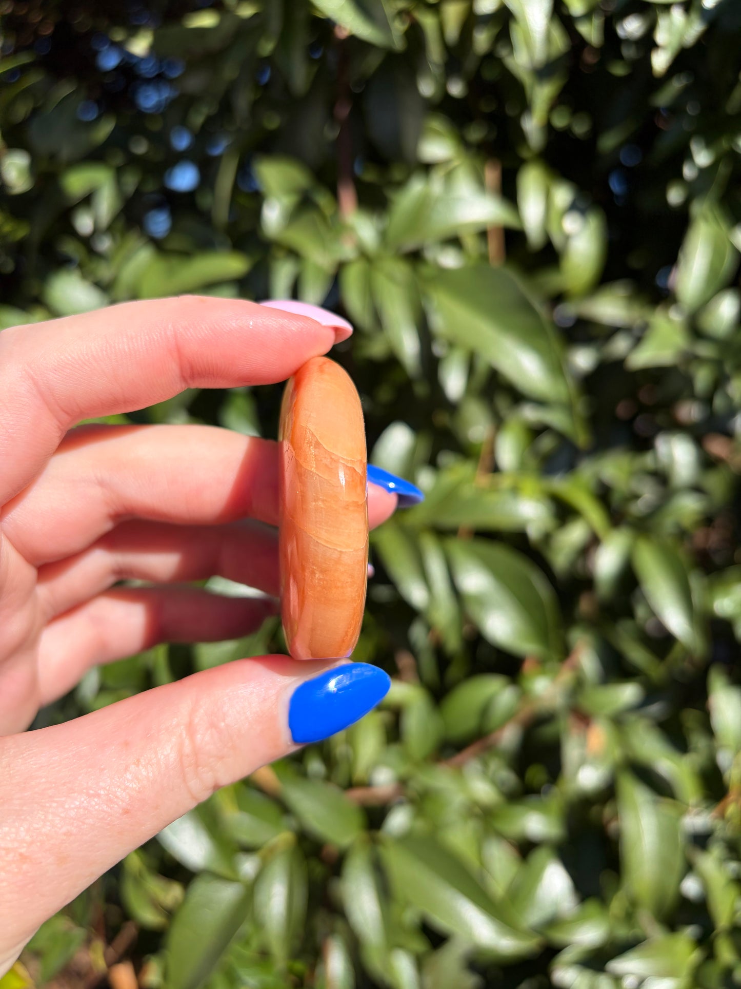 Peach Moonstone Self Standing Moon D