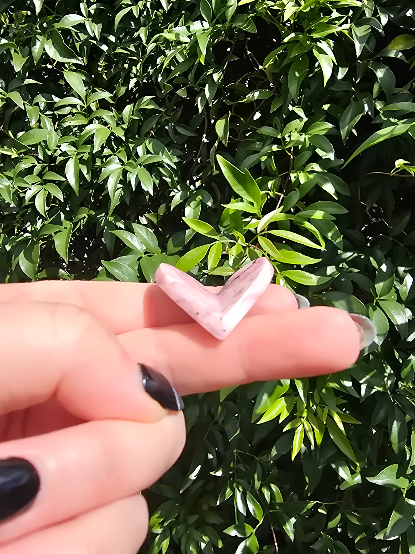 Peruvian Rhodonite 3D Small Heart