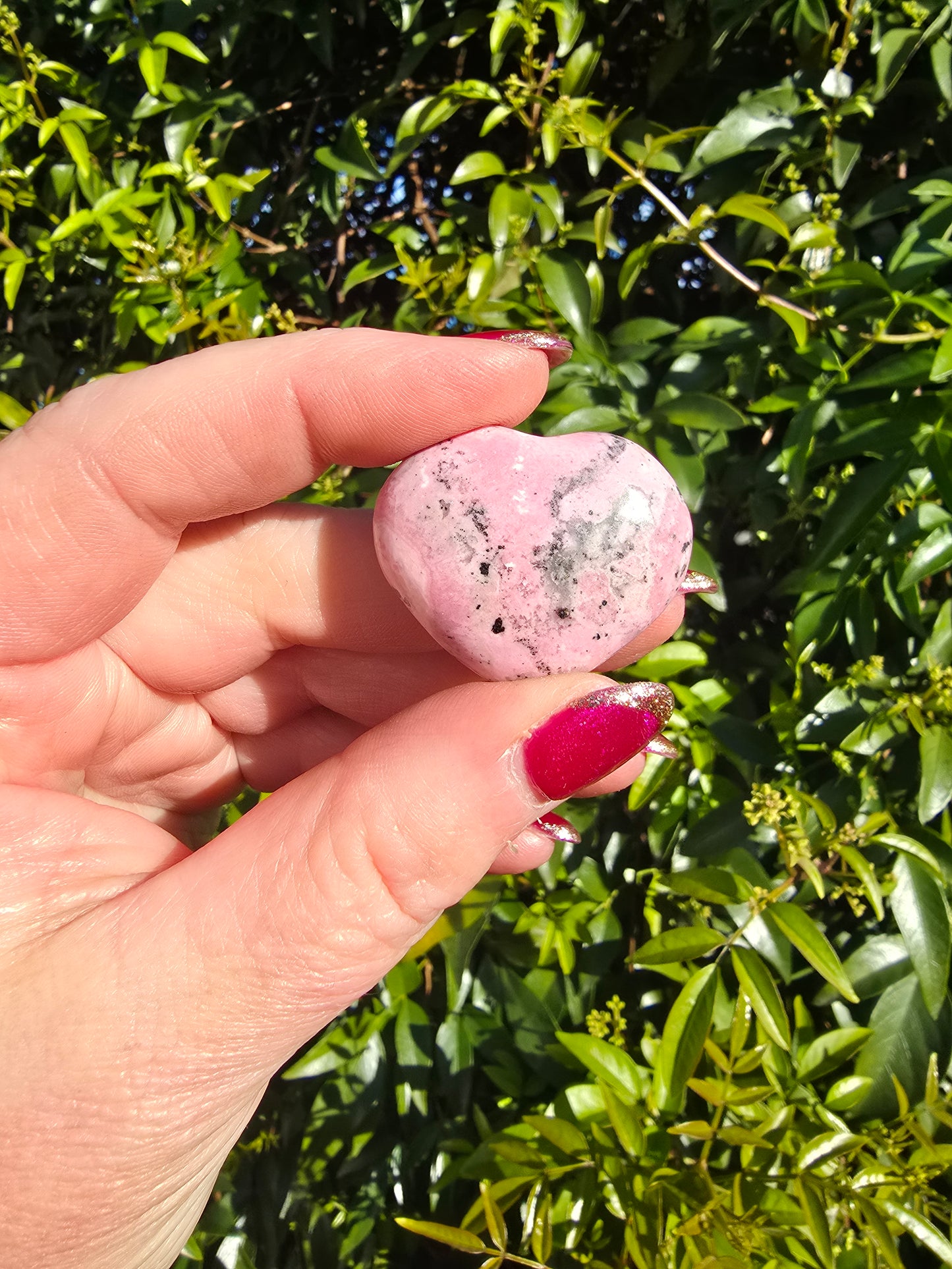 Peruvian Rhodonite Small Heart