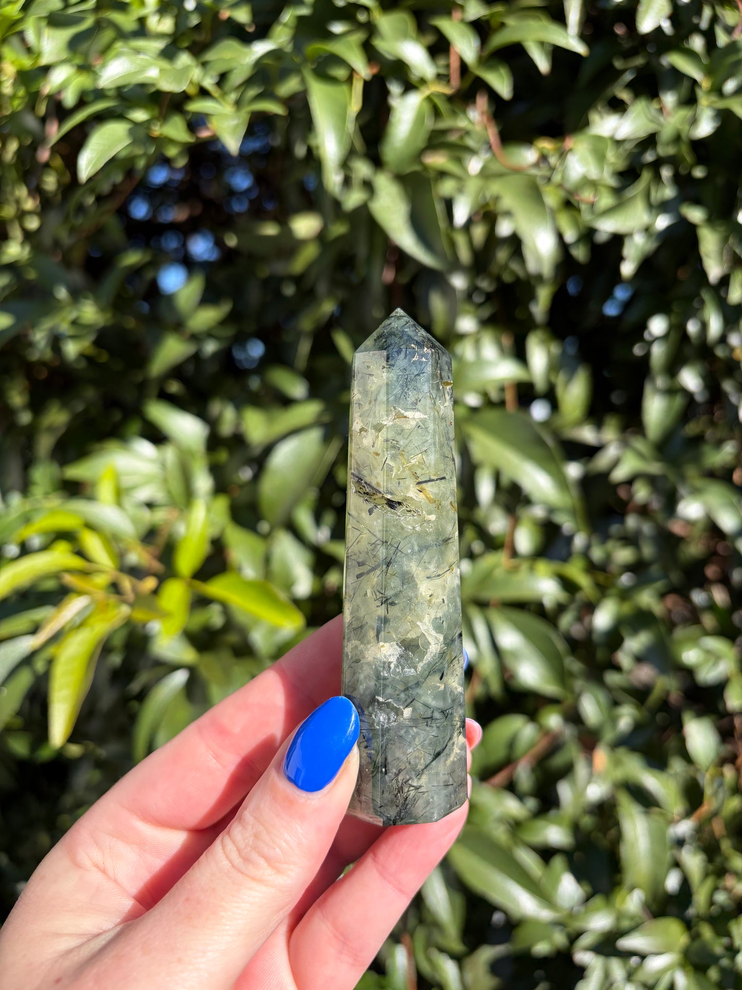 Prehnite Polished Point A