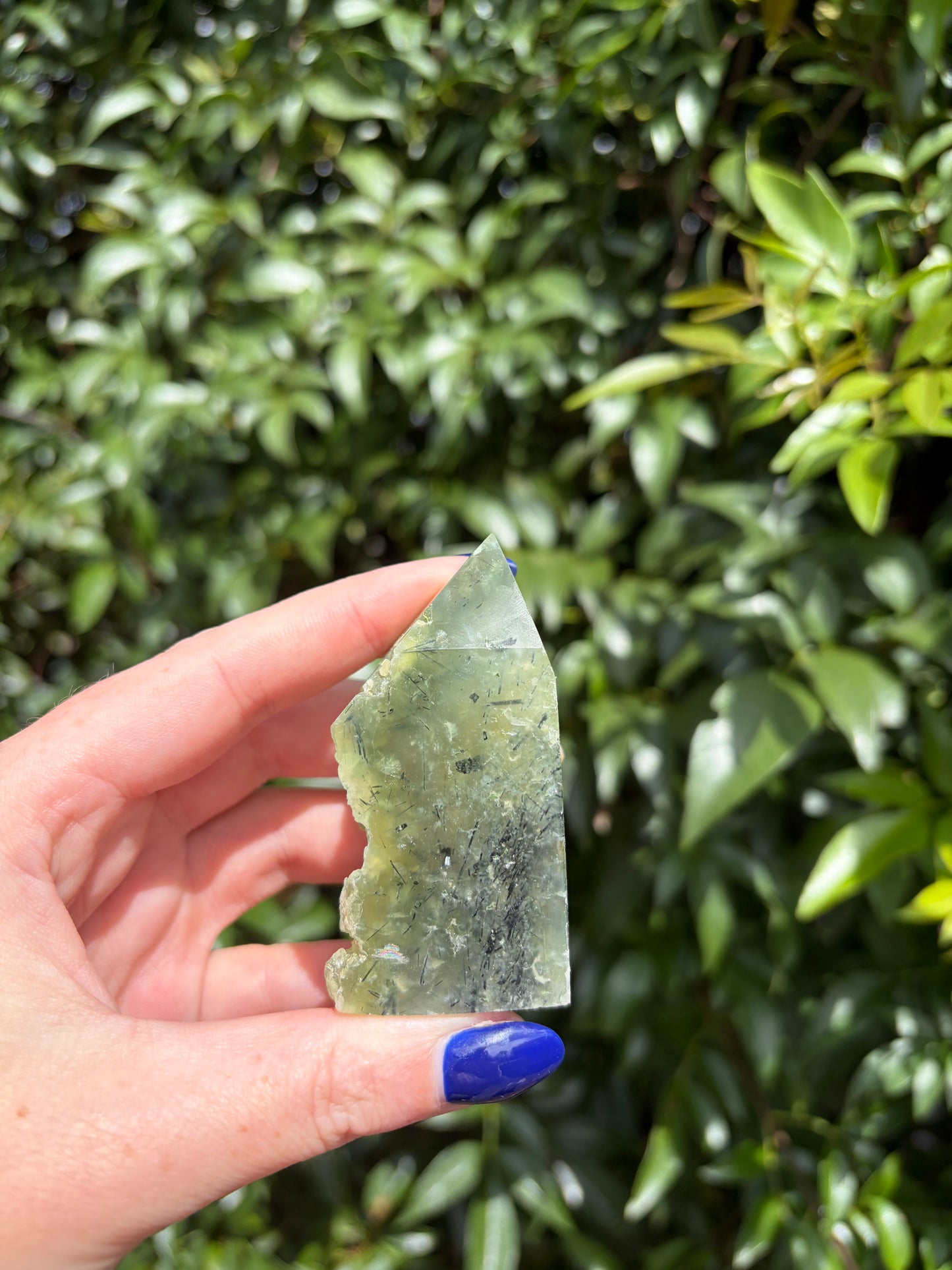 Prehnite Semi Polished Point E "CHIPPED"