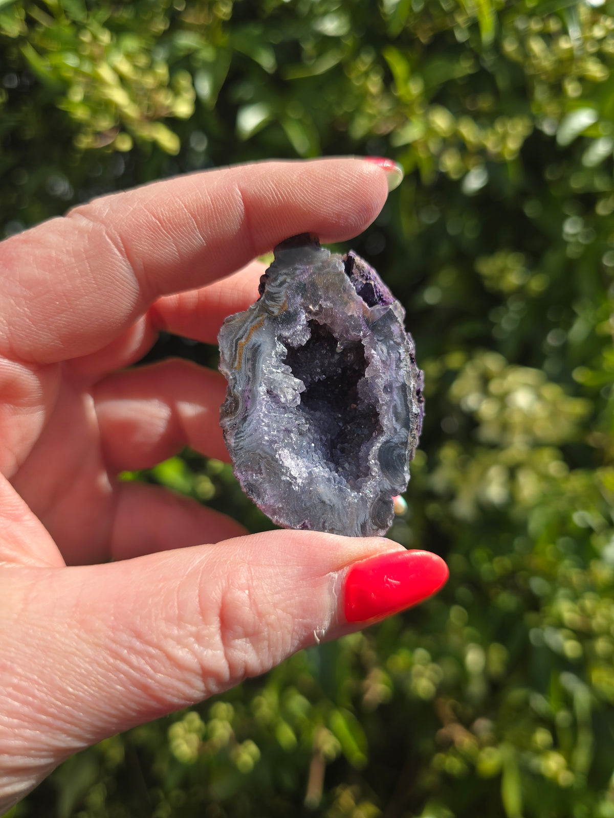 Purple Agate Geode Cave | Medium