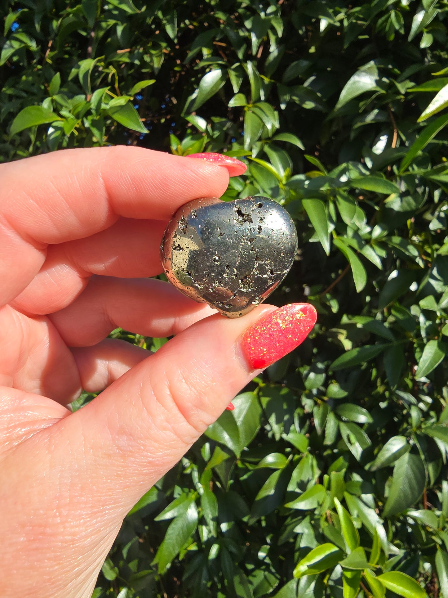 Pyrite Druzy Small Heart