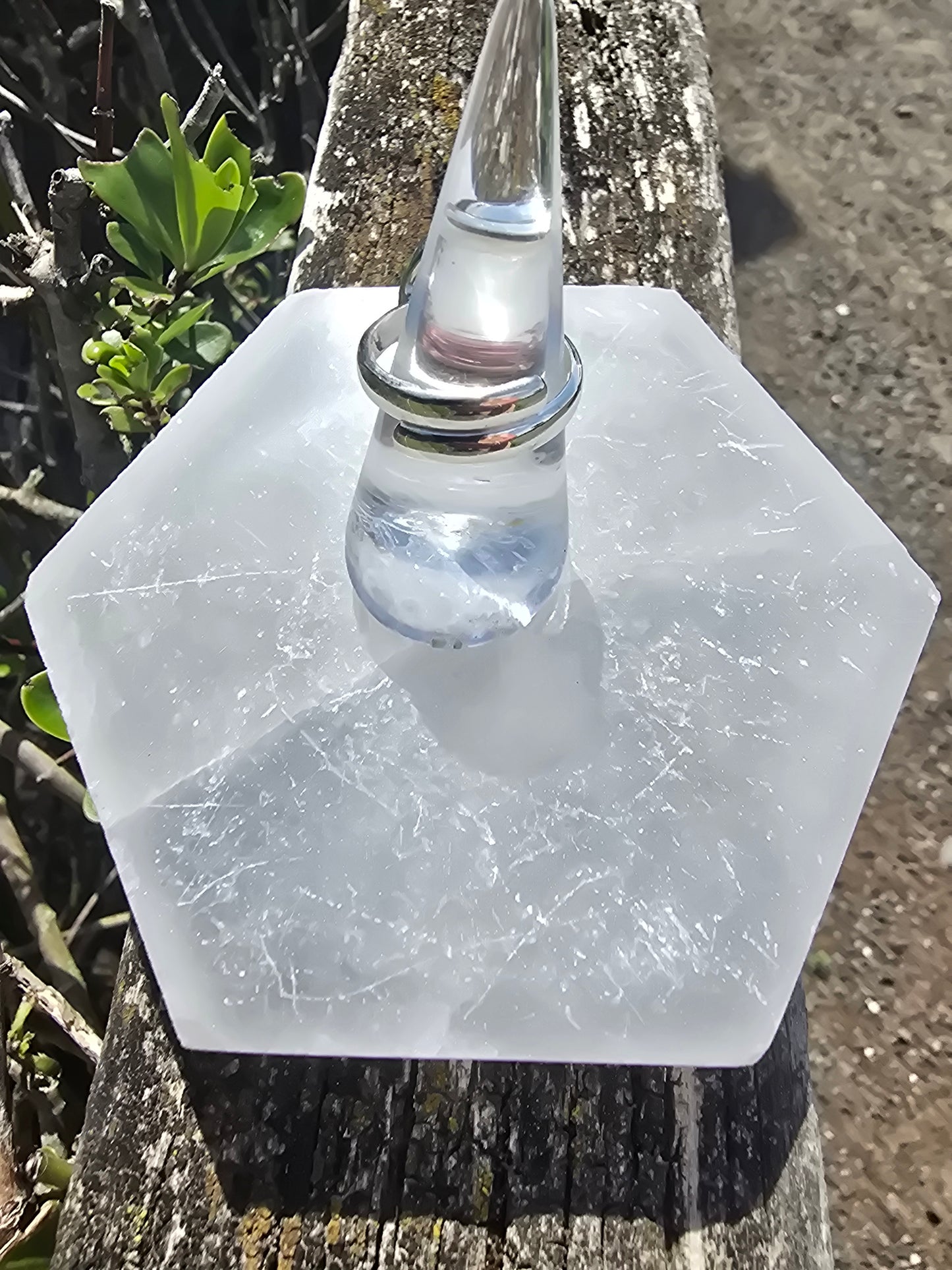 Quartz With Inclusions | Polished Sterling Silver Ring A