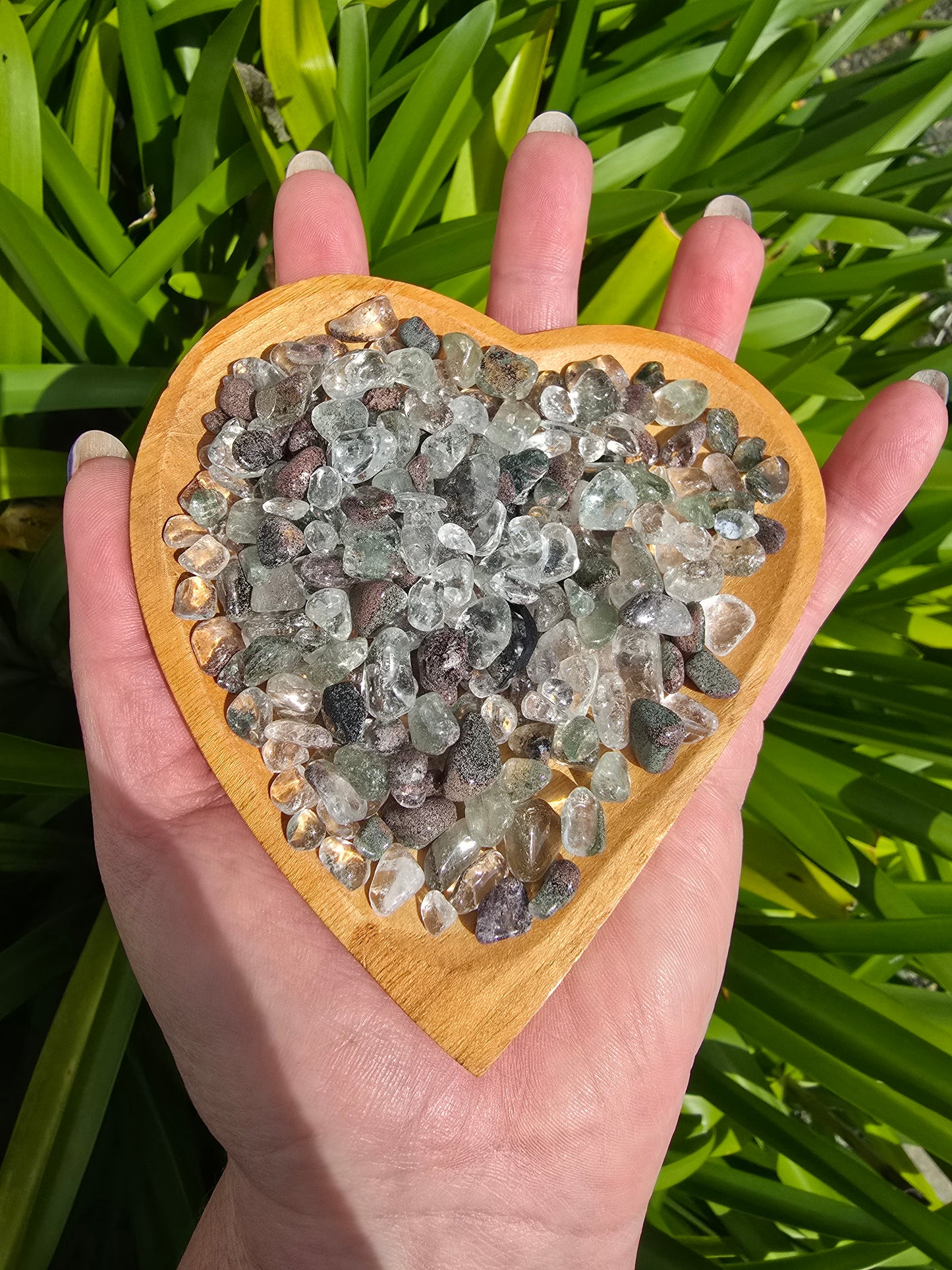 Quartz With Inclusions Crystal Chip 100 gms Bag