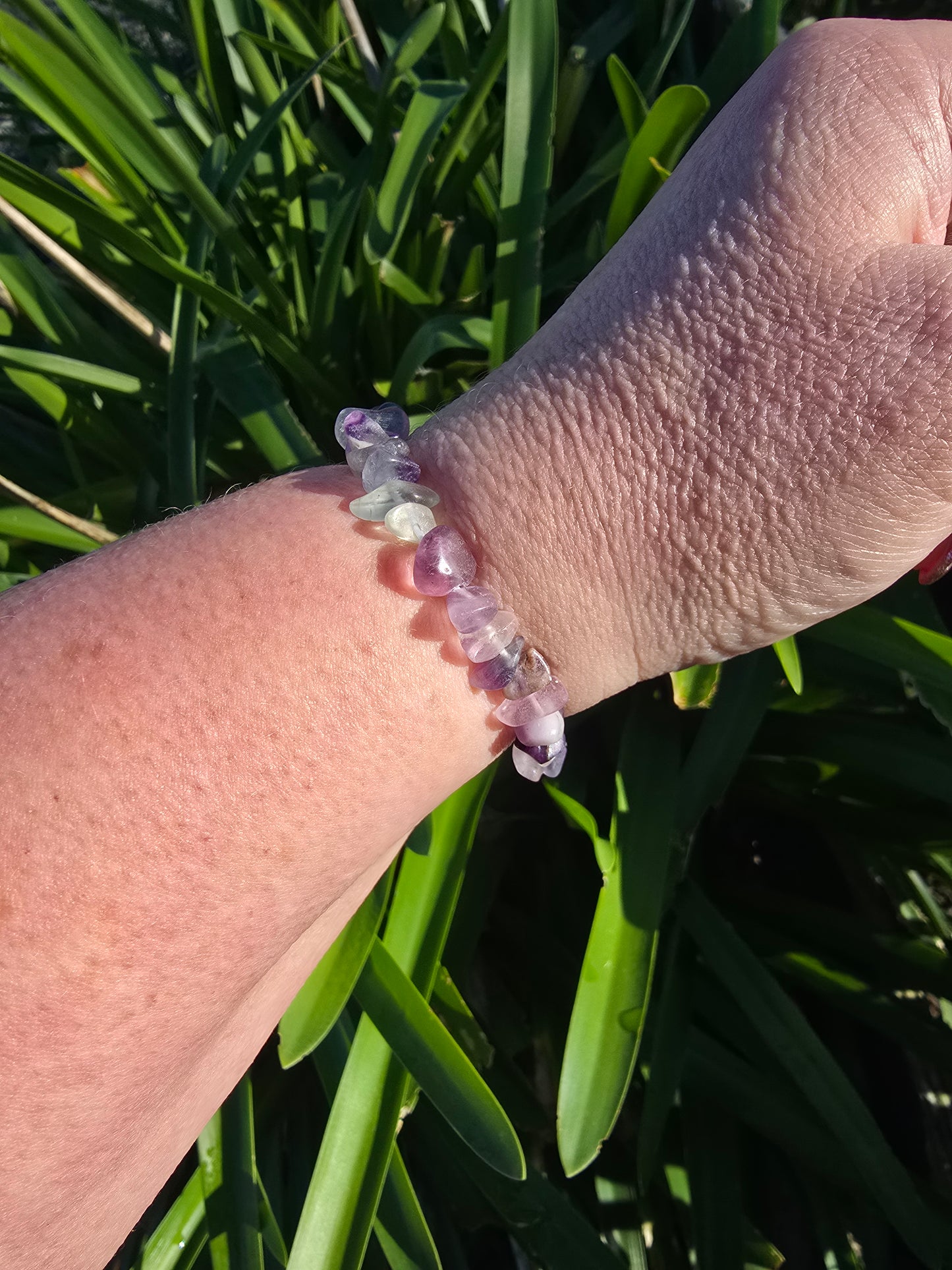 Rainbow Fluorite | Crystal Chip Bracelet