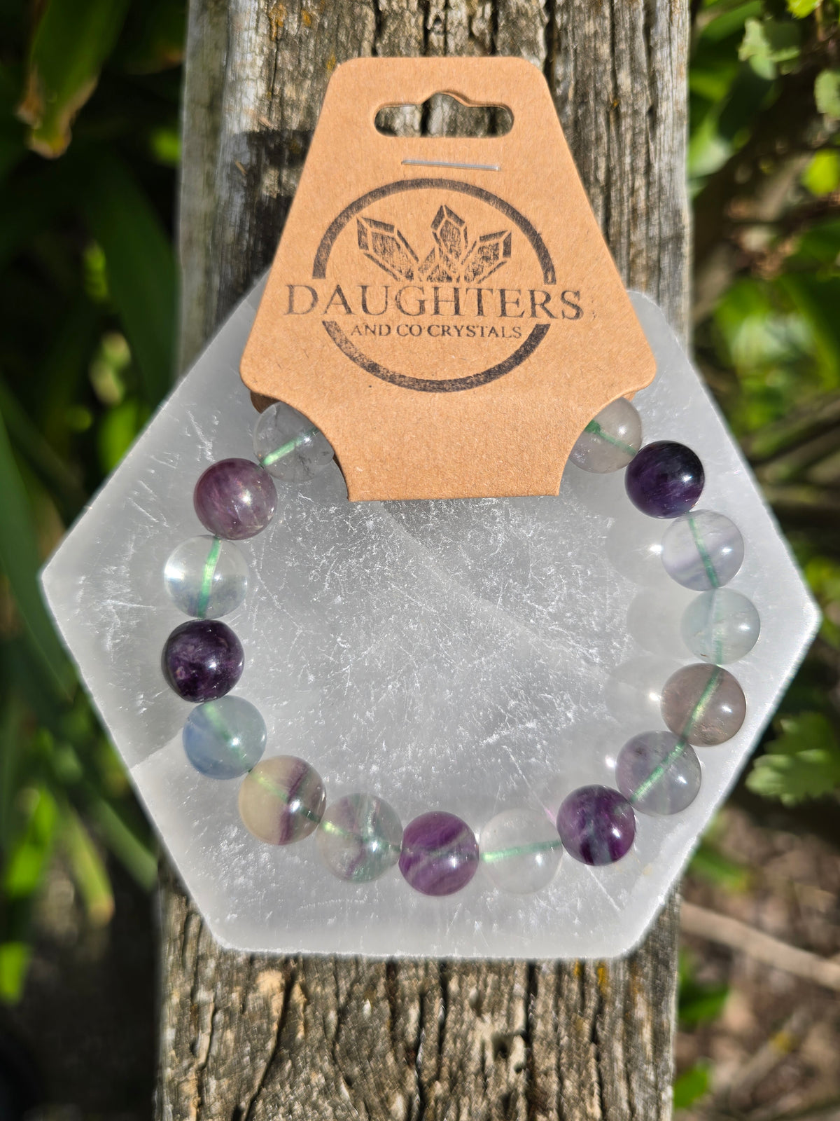 Rainbow Fluorite | Round Bead Bracelet 10 mm