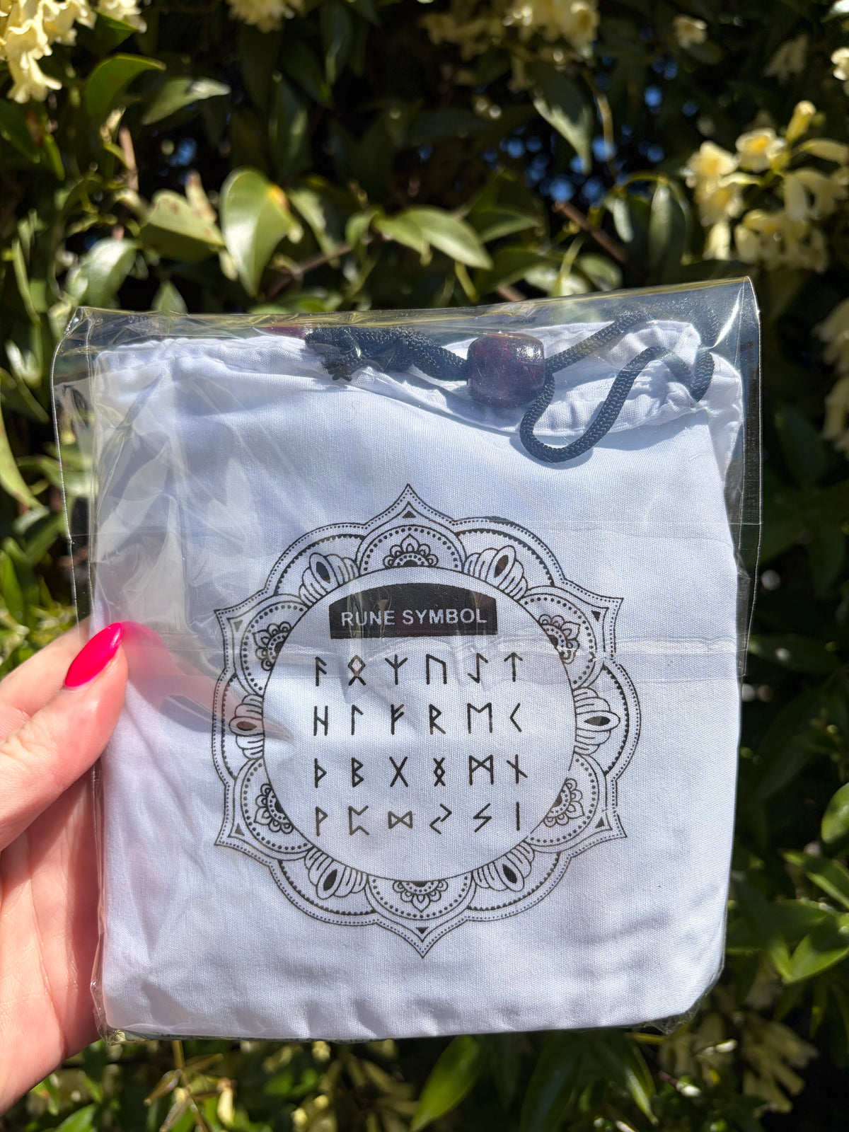 Rainbow Moonstone Crystal Rune Set