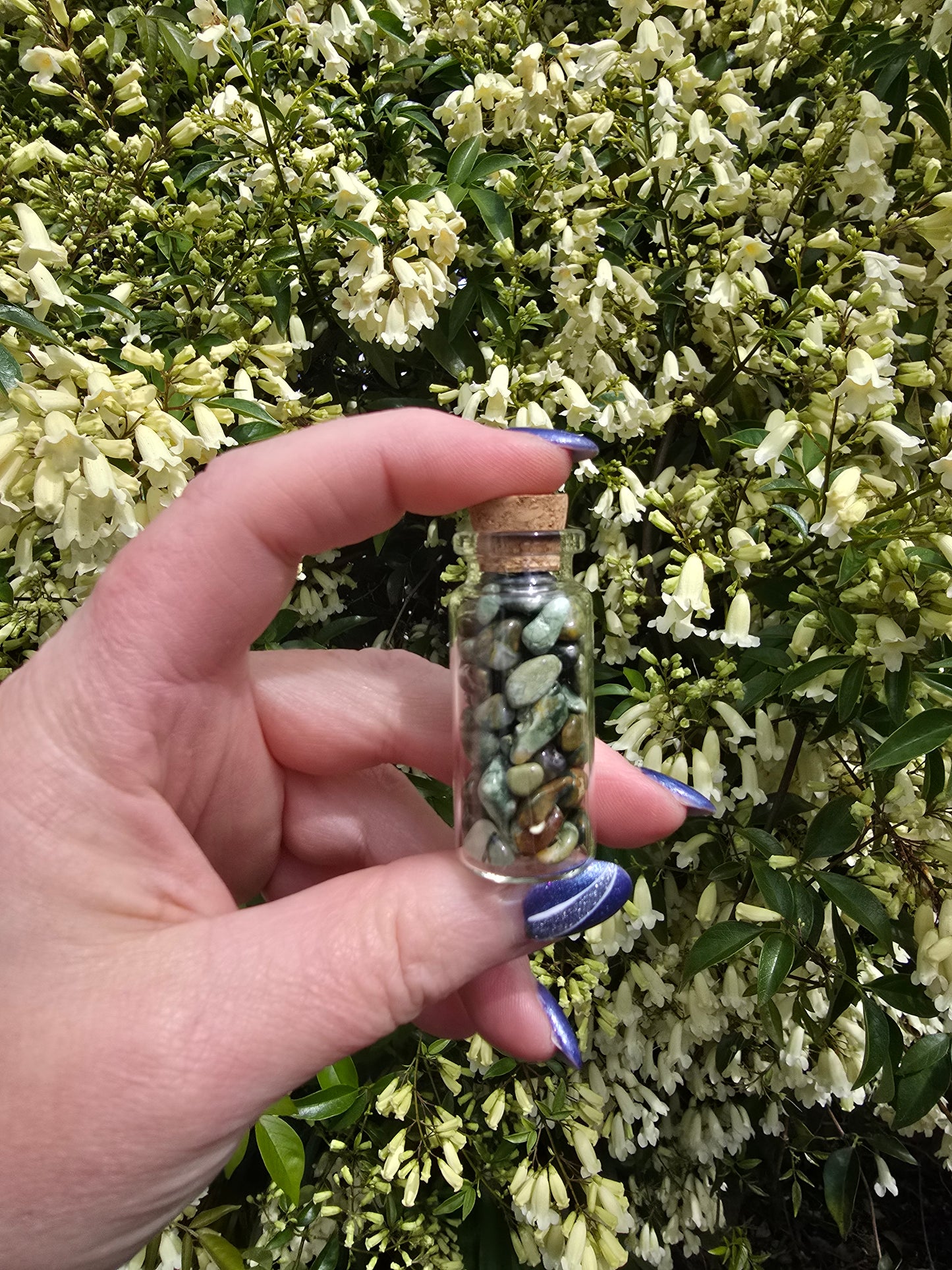 Rainforest Jasper Crystal Chip Bottle