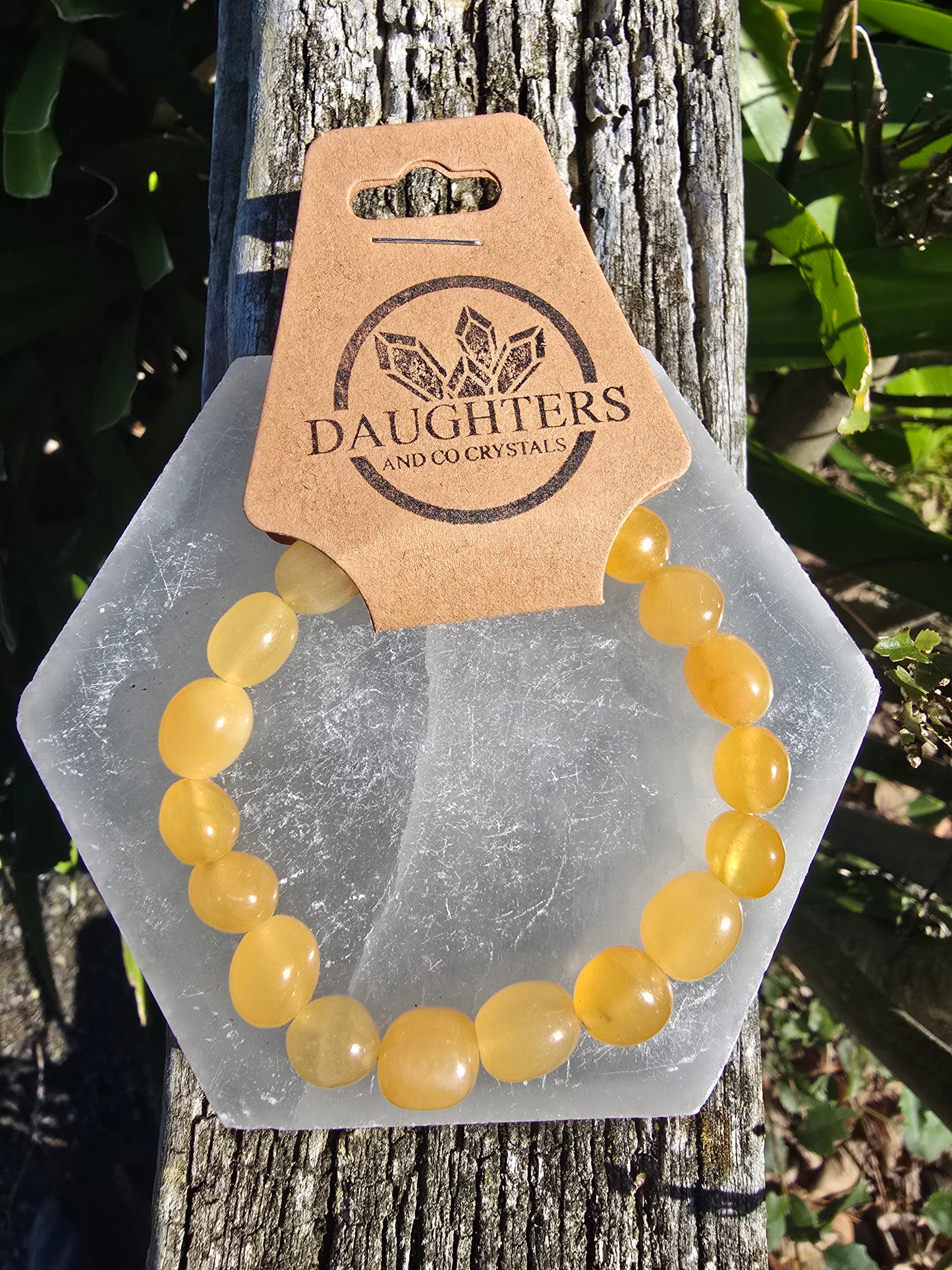 Orange Calcite | Nugget Bead Bracelet
